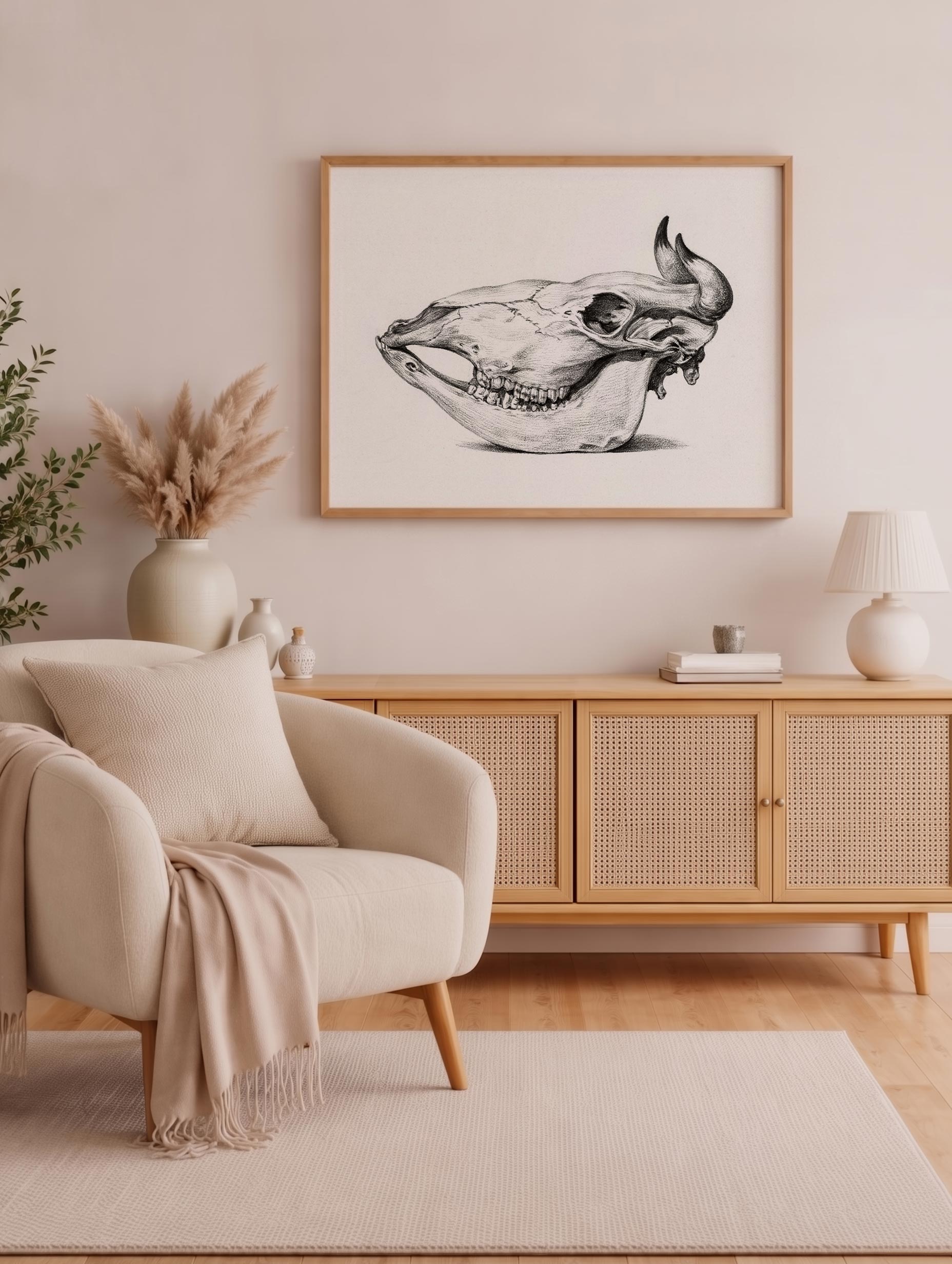 Skull of a cow Jean Bernard Art Print No 2 Mockup