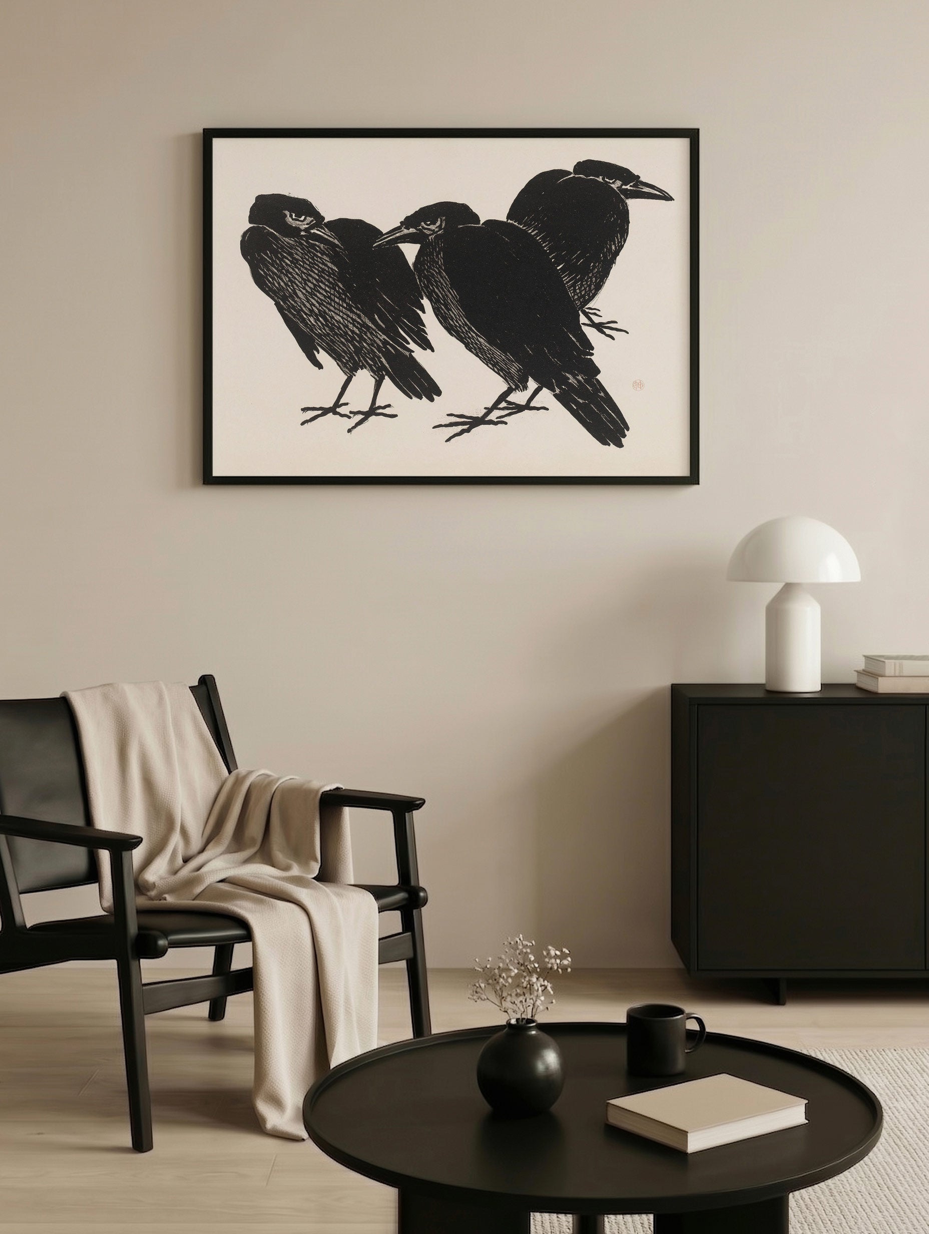 Three Crows - Henri-Charles Guérard