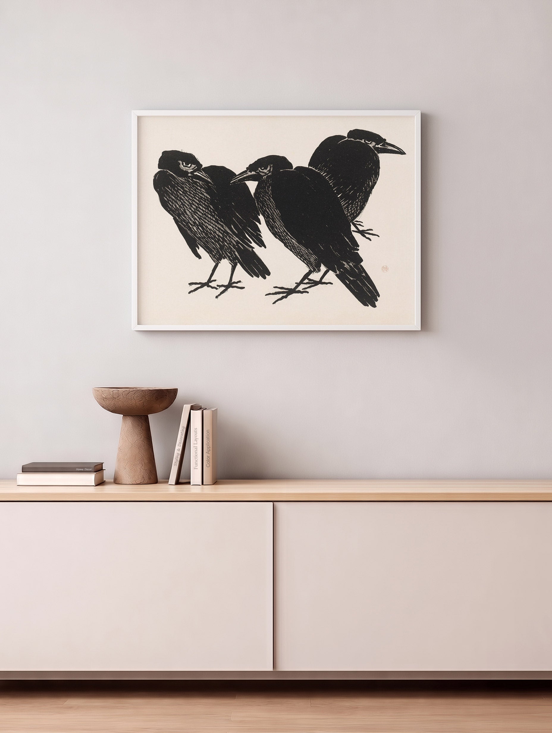 Three Crows - Henri-Charles Guérard Mockup