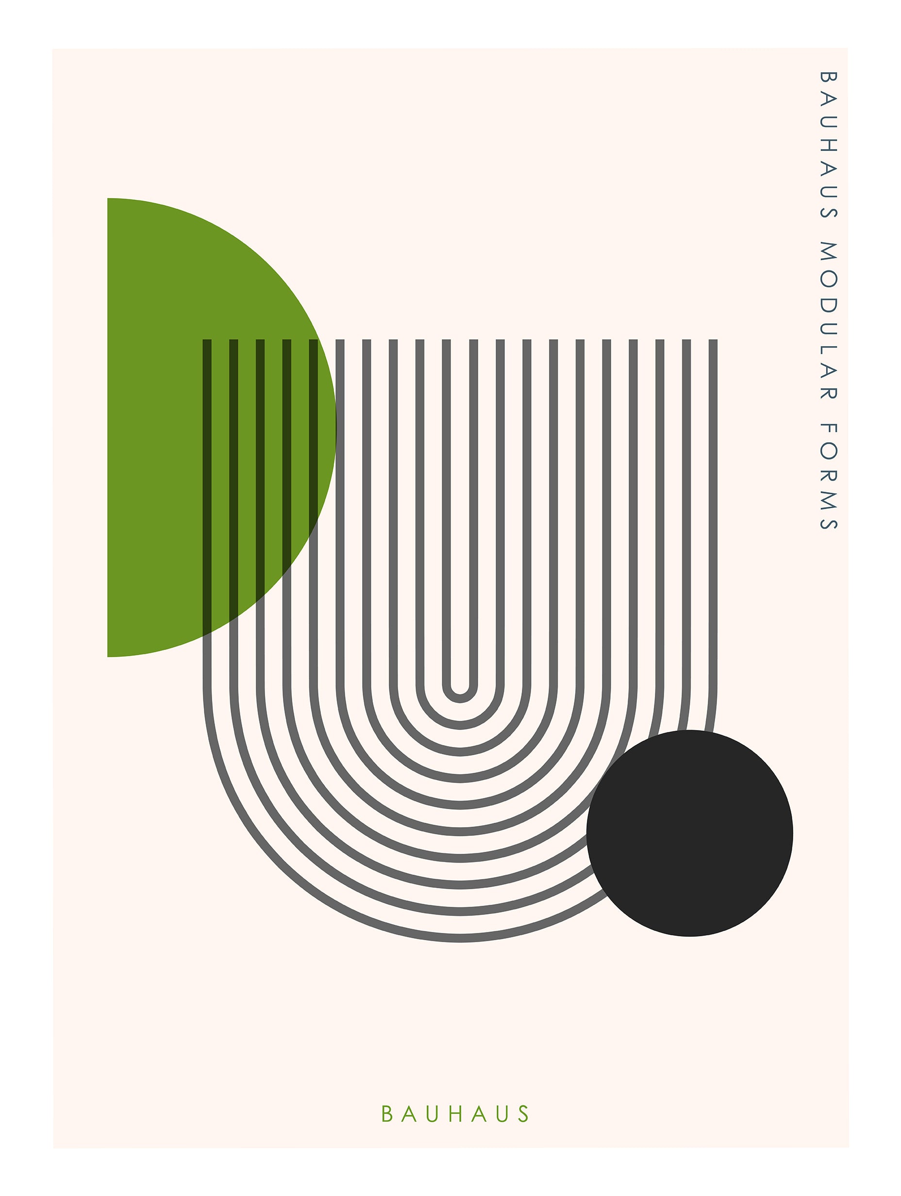 Bauhaus Modulära Former Poster