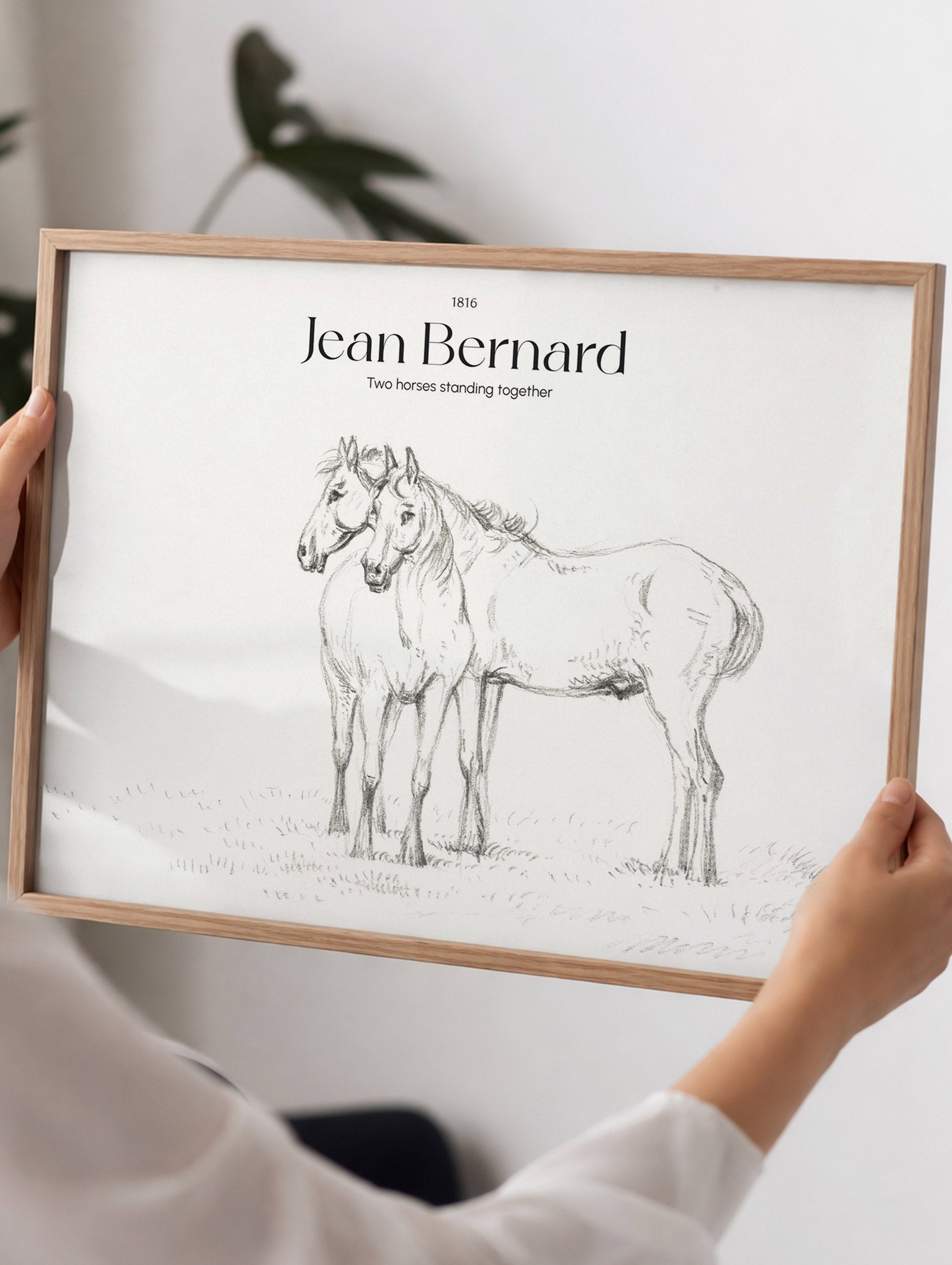 Two horses standing together - Jean Bernard