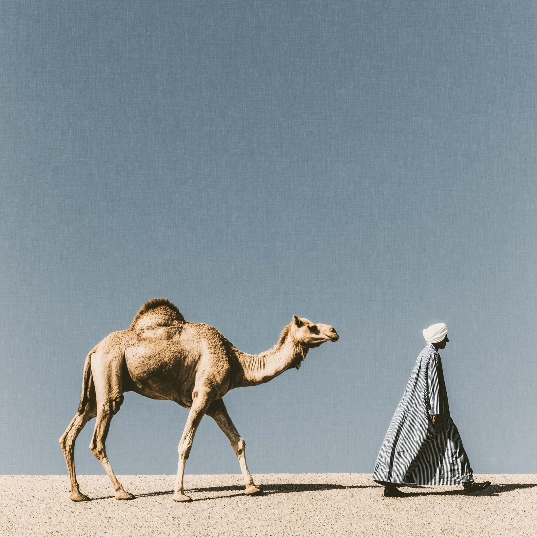 Bedouin and His Camel Vintage Poster