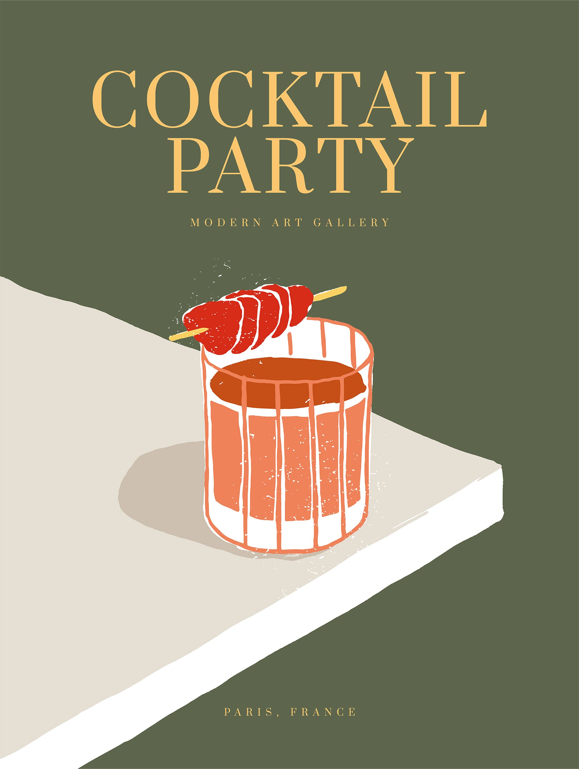 Paris Cocktail Hour Poster