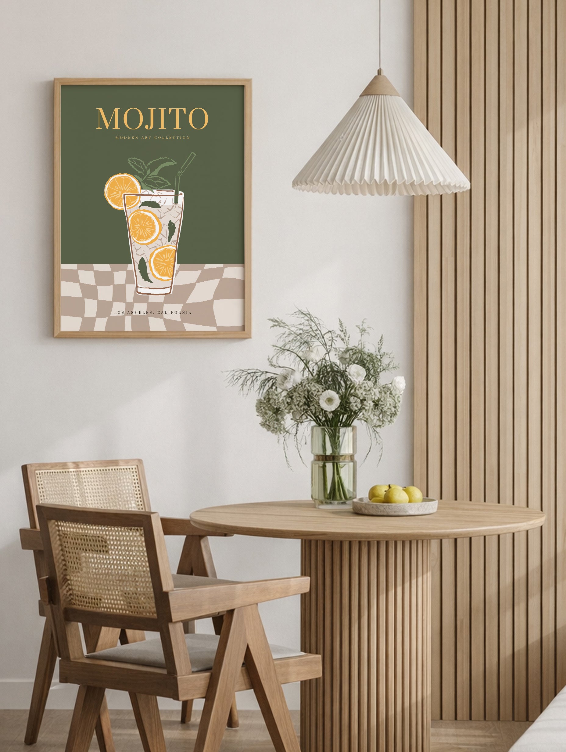 Mojito Citrus Glass Poster