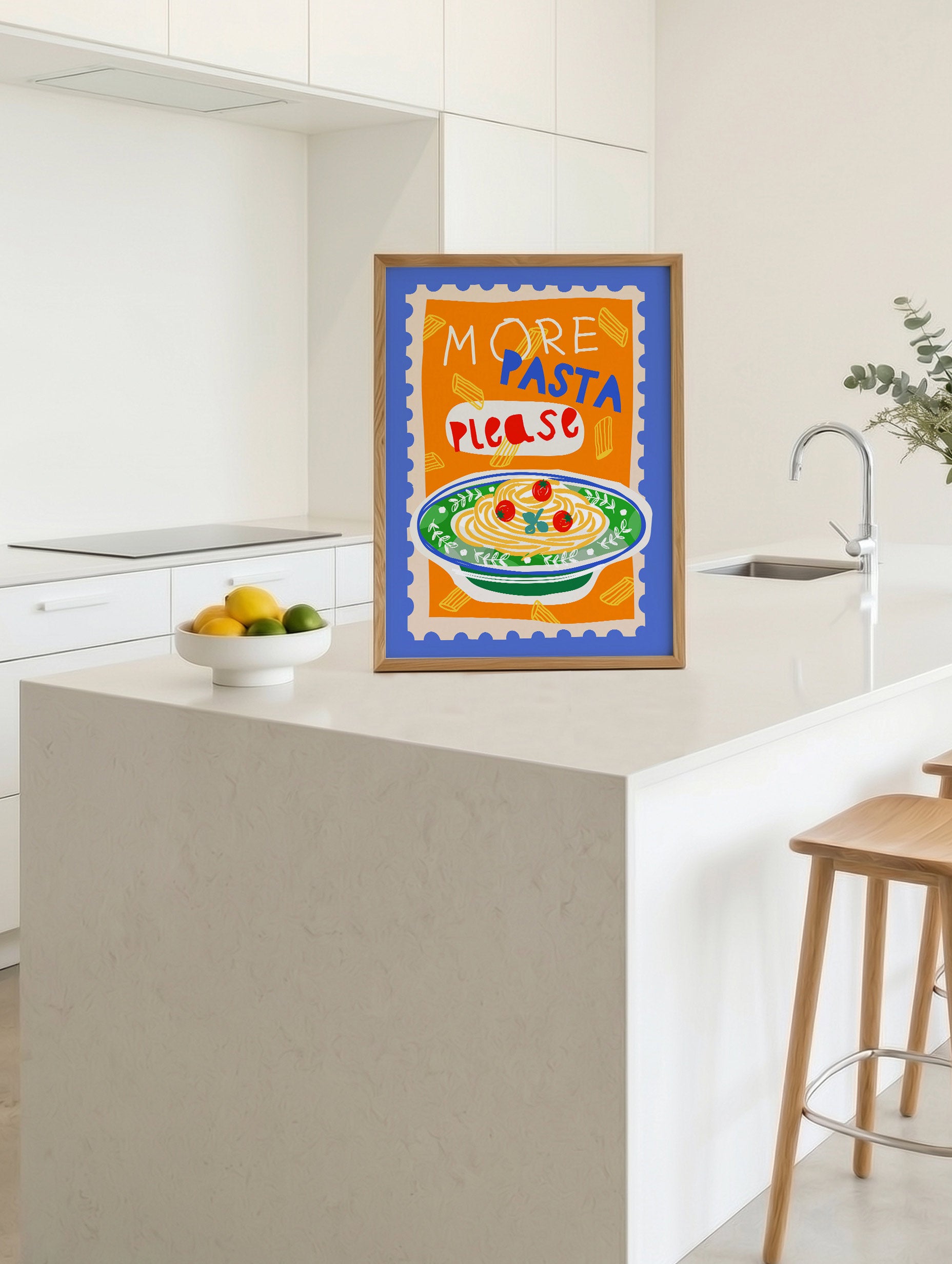 Orange Trattoria Spaghetti Poster