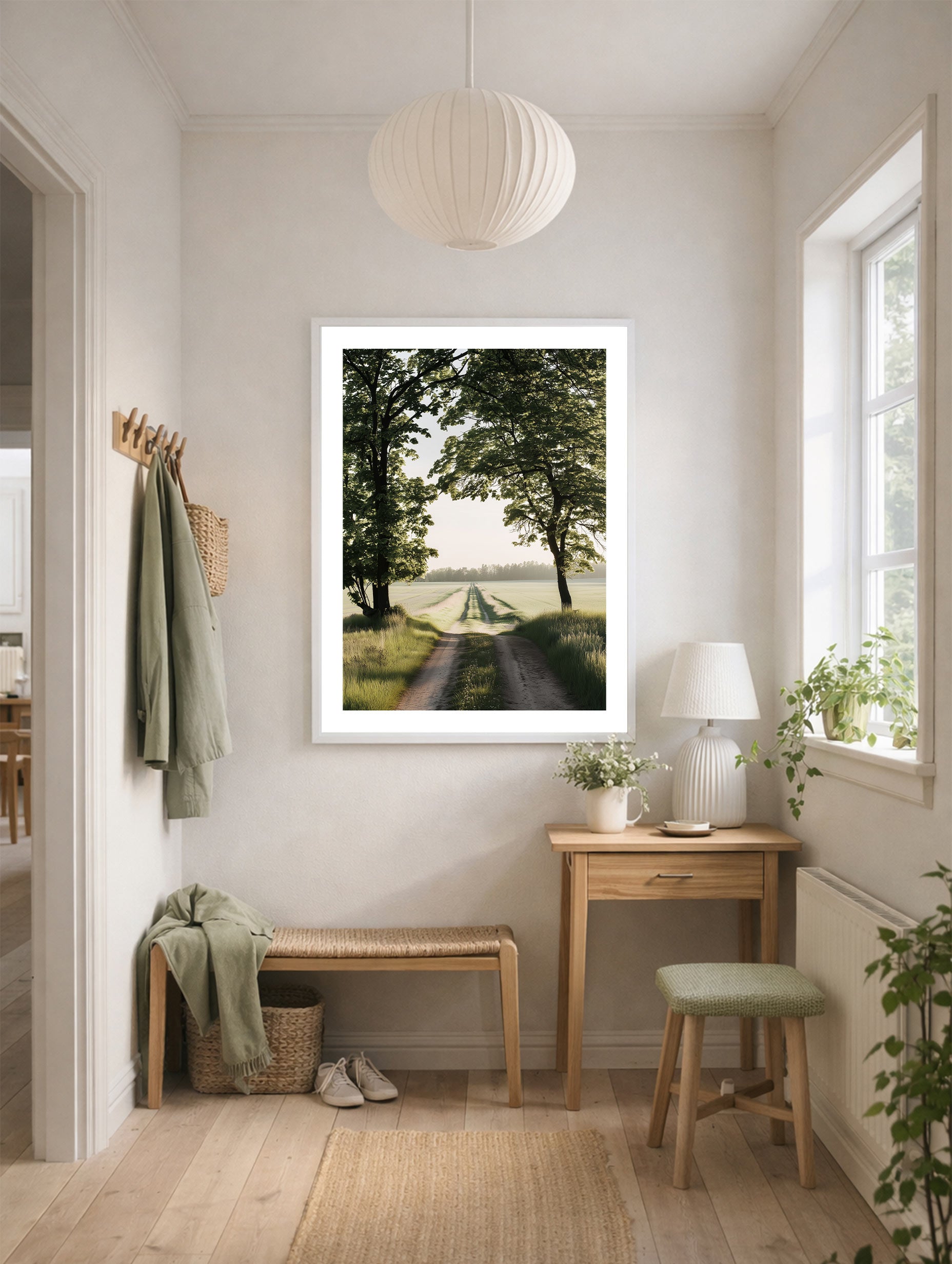 Countryside Path View Landscape Wall Art Mockup