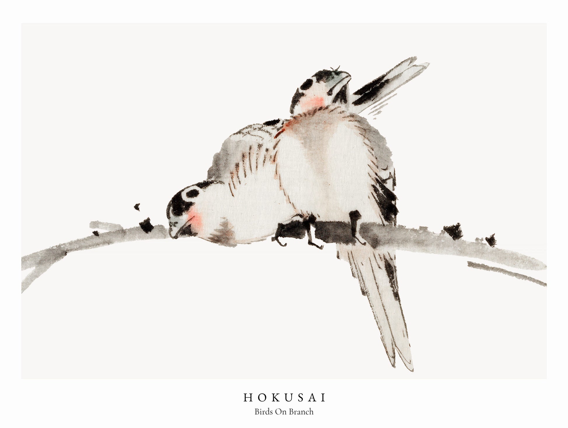 Birds on Branch – Katsushika Hokusai