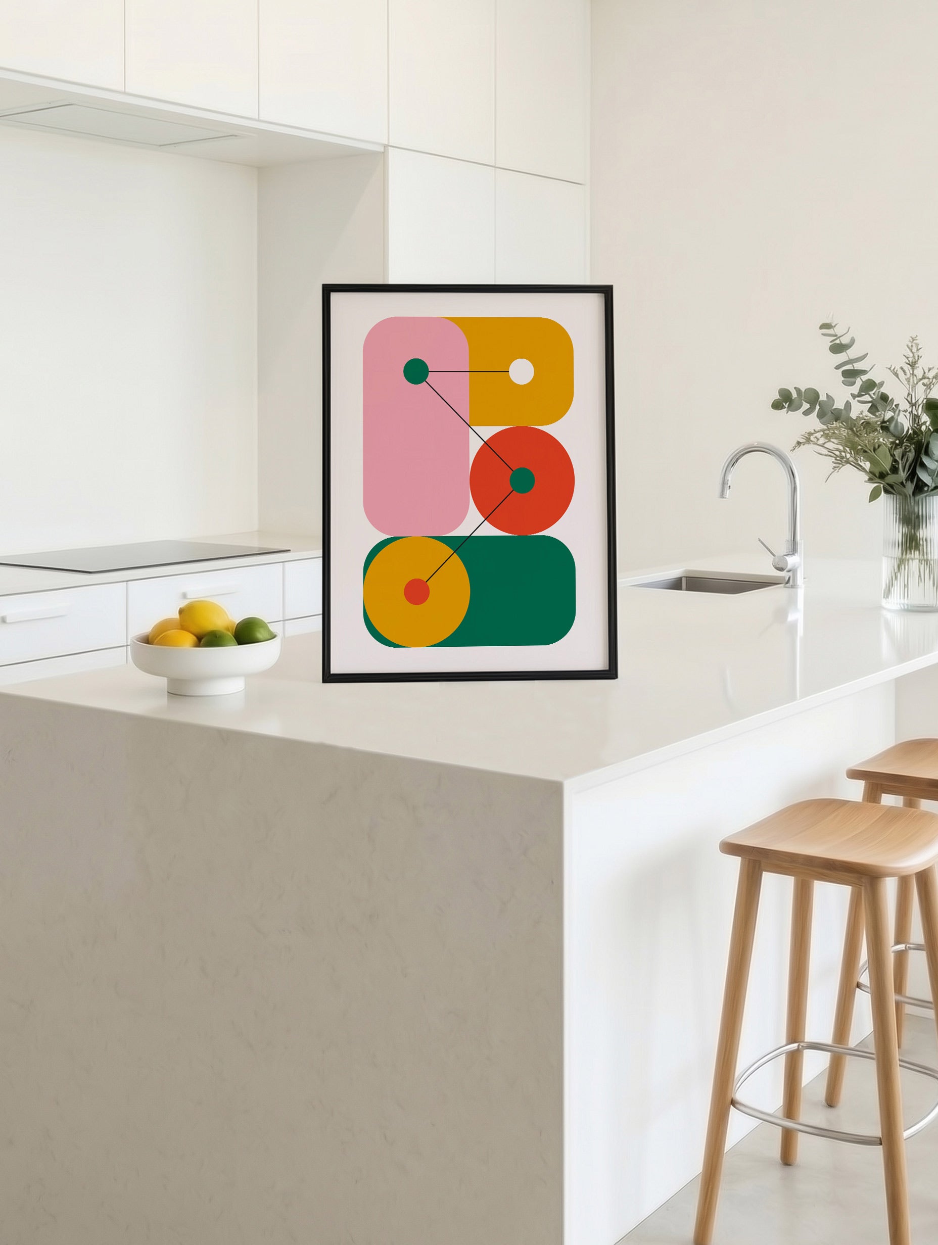 Santorini-plakat Arkitekturplakat