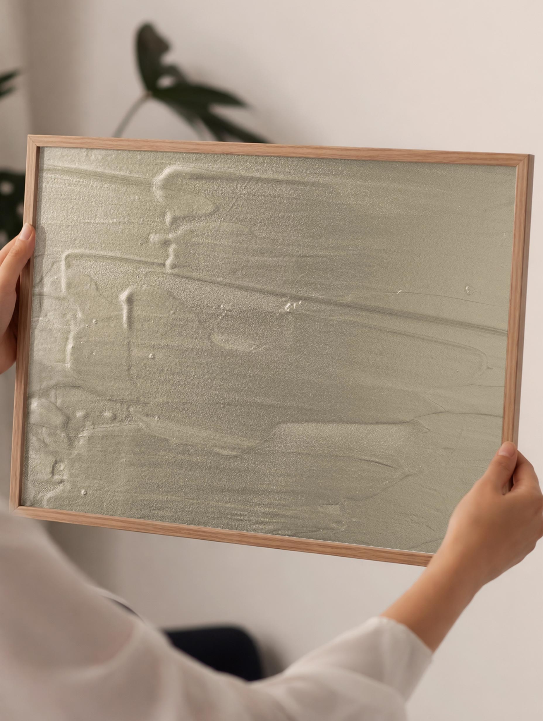 Titanium Buff Gesso Texture Poster