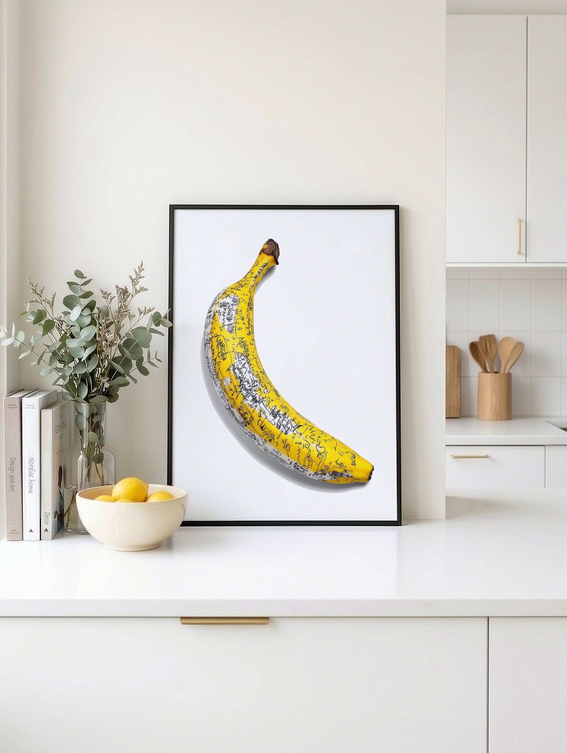 The Doodle Banana Fruit Artwork Mockup