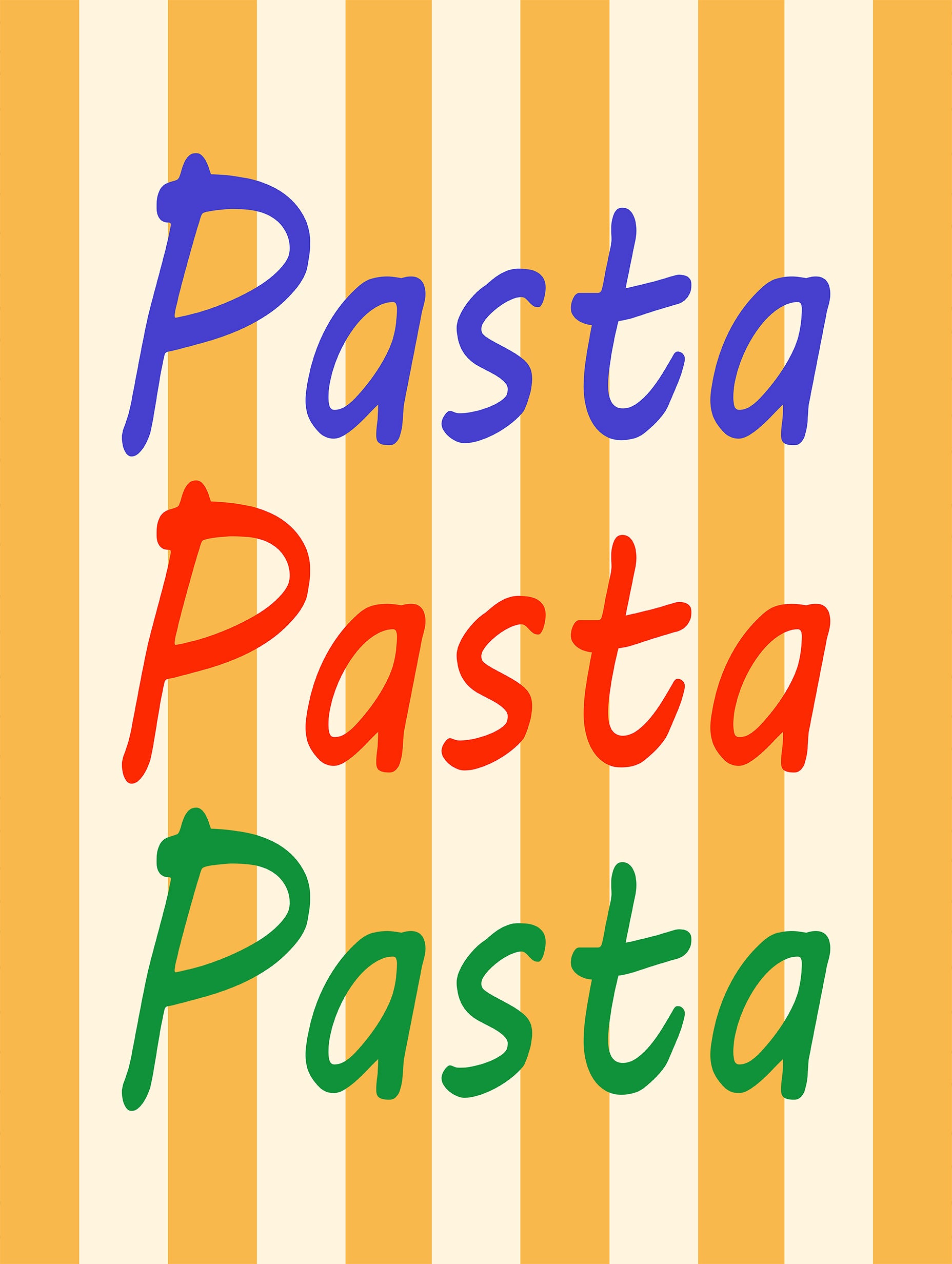 Italian Pasta Typography Poster