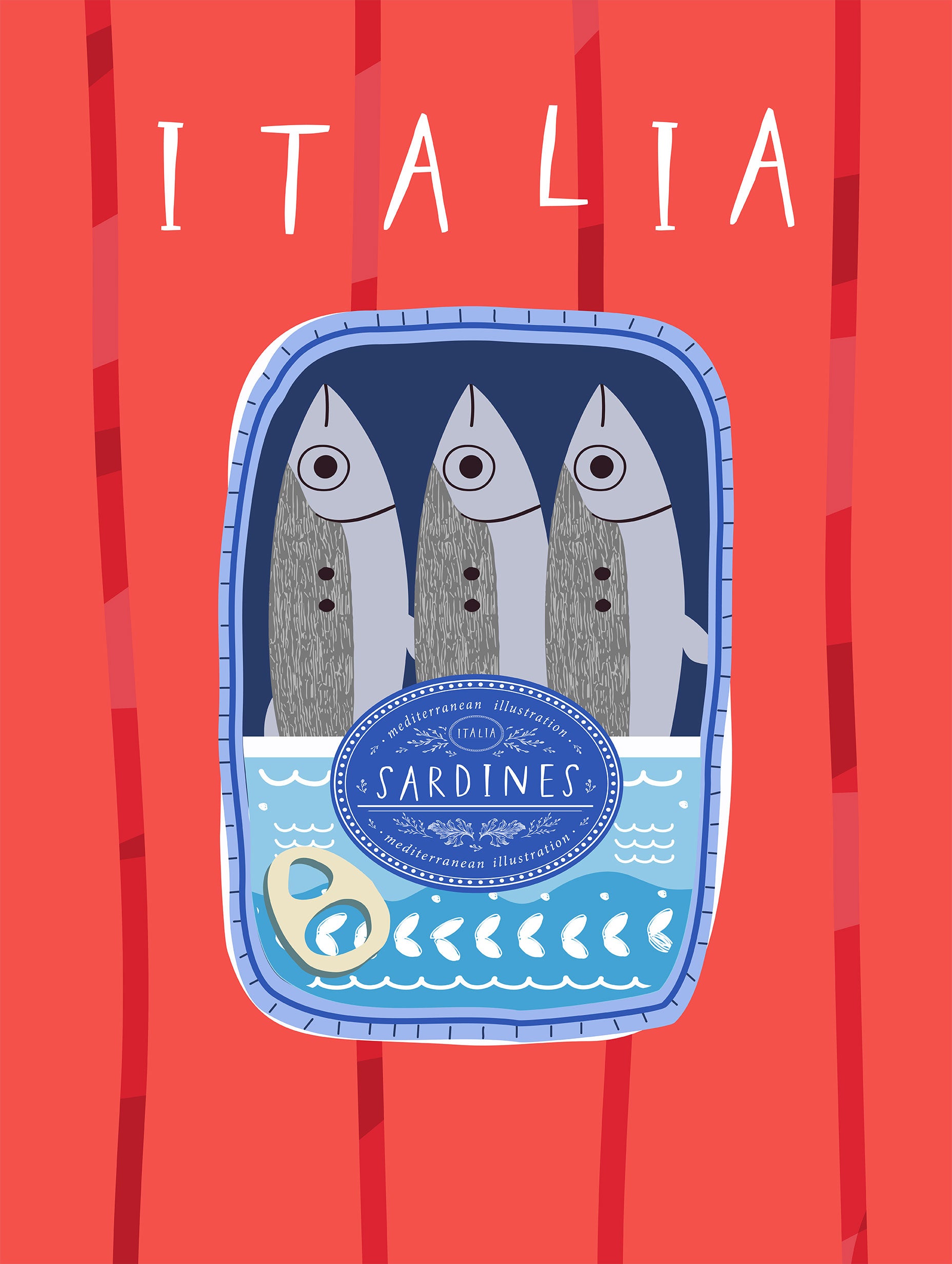 Italia Sardines Poster