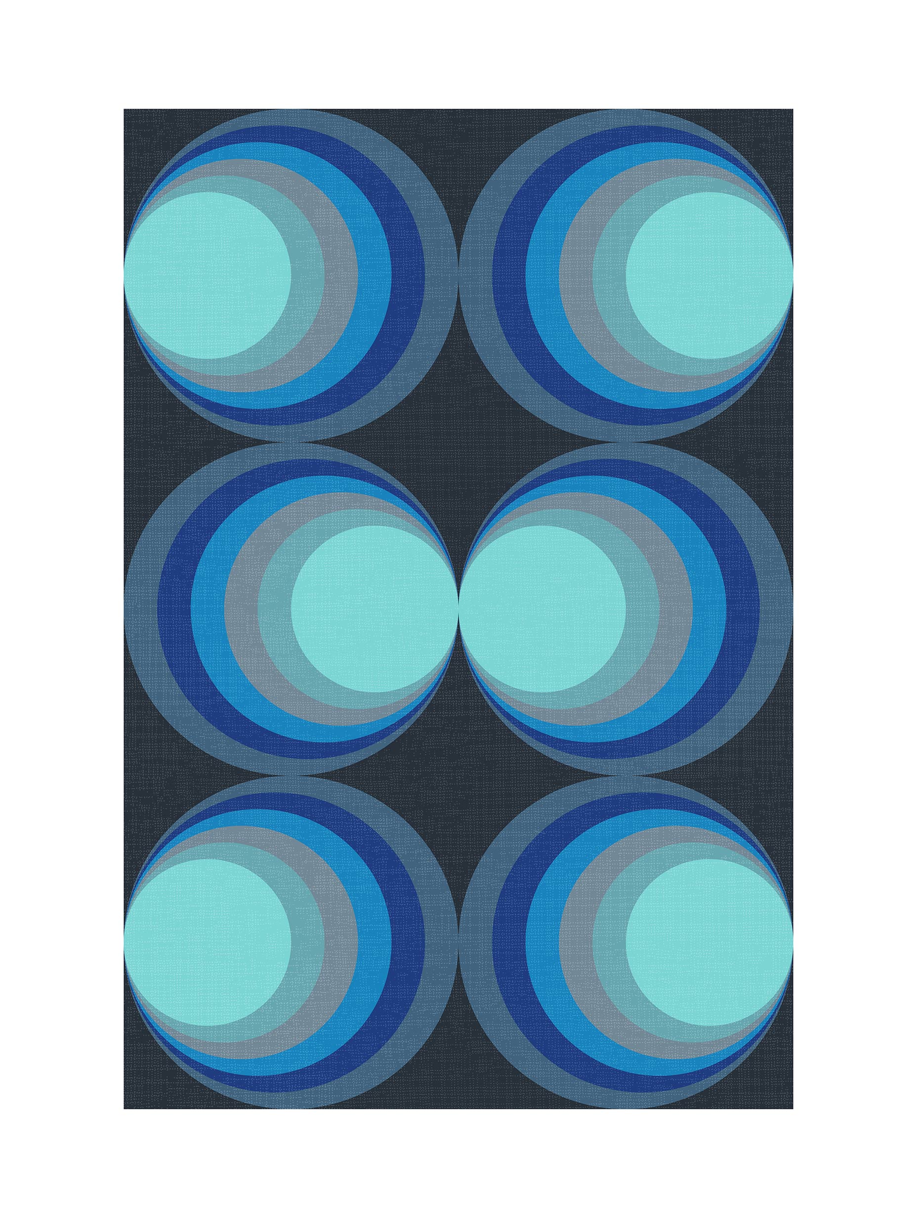 Alexendra Weise - Concentric Blue Circles Poster