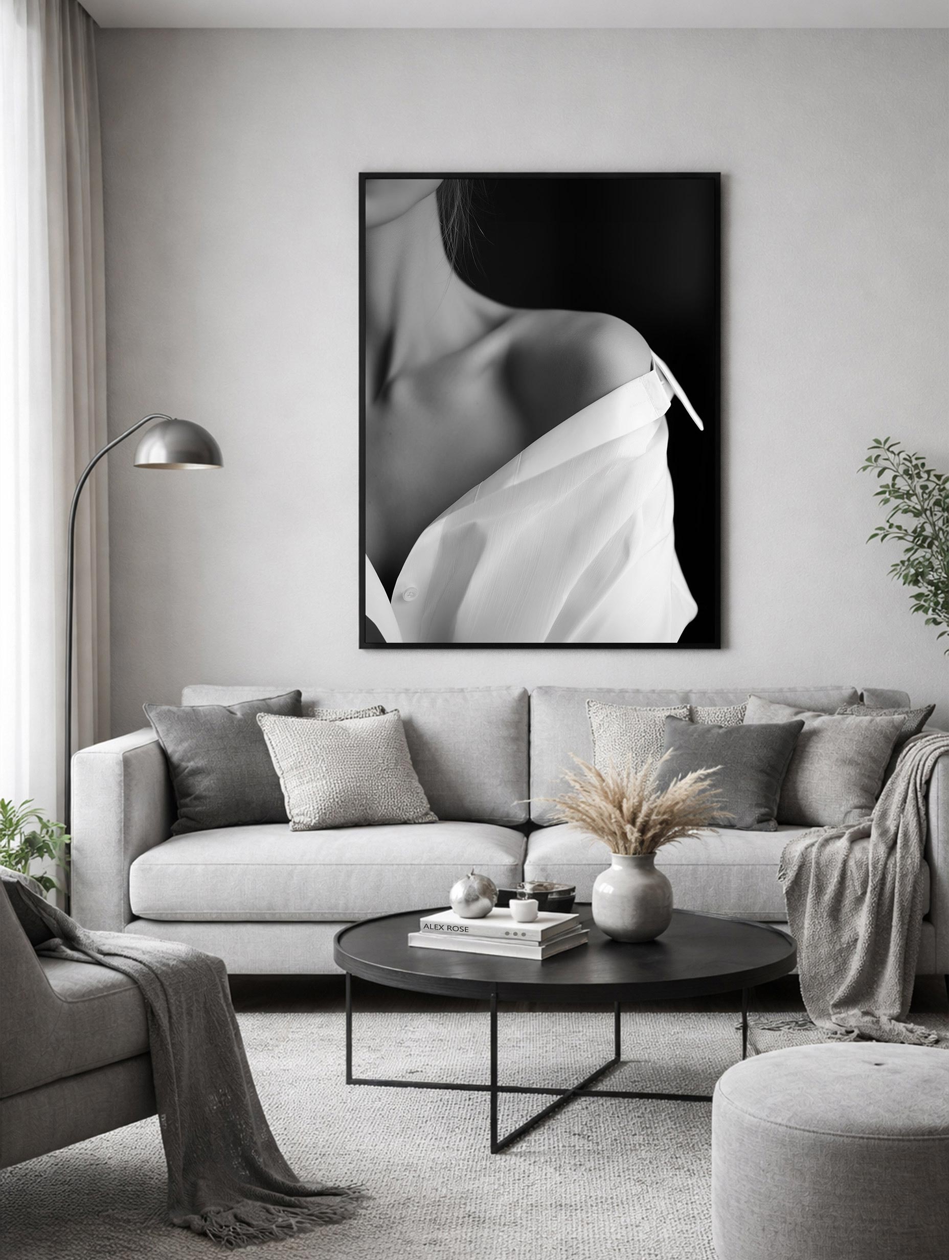 Beauty in White - Black and White Poster Mockup