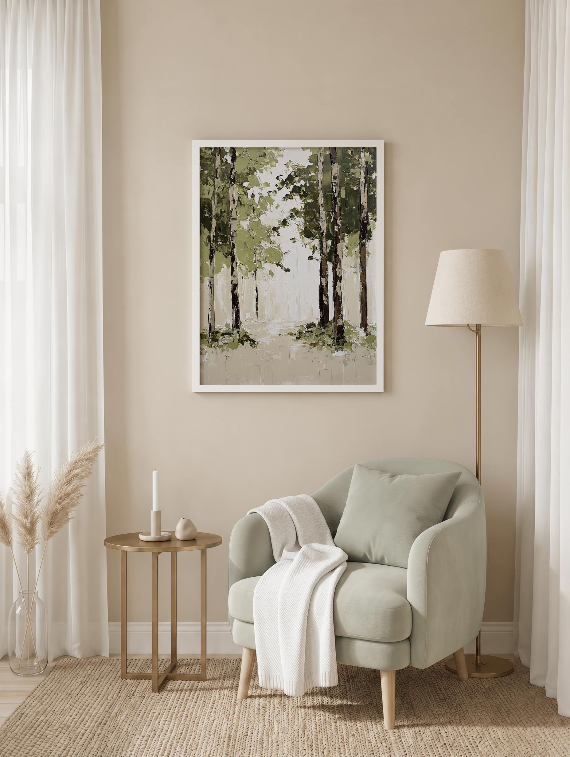 Forest Oil Painting Poster