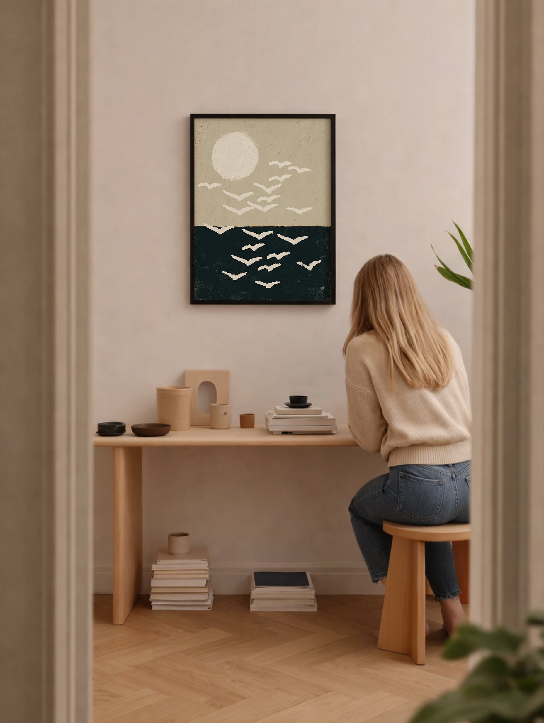 Flygande fåglar poster