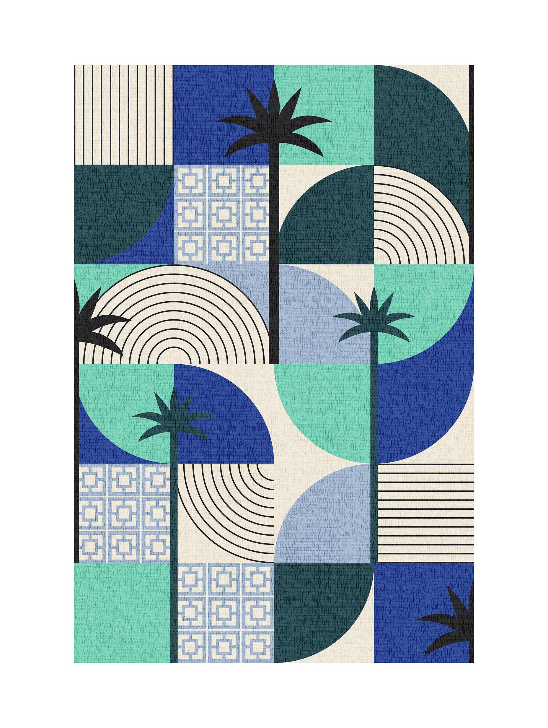 Alexendra Weise - Tropical Geometric Palms No. 2 Poster