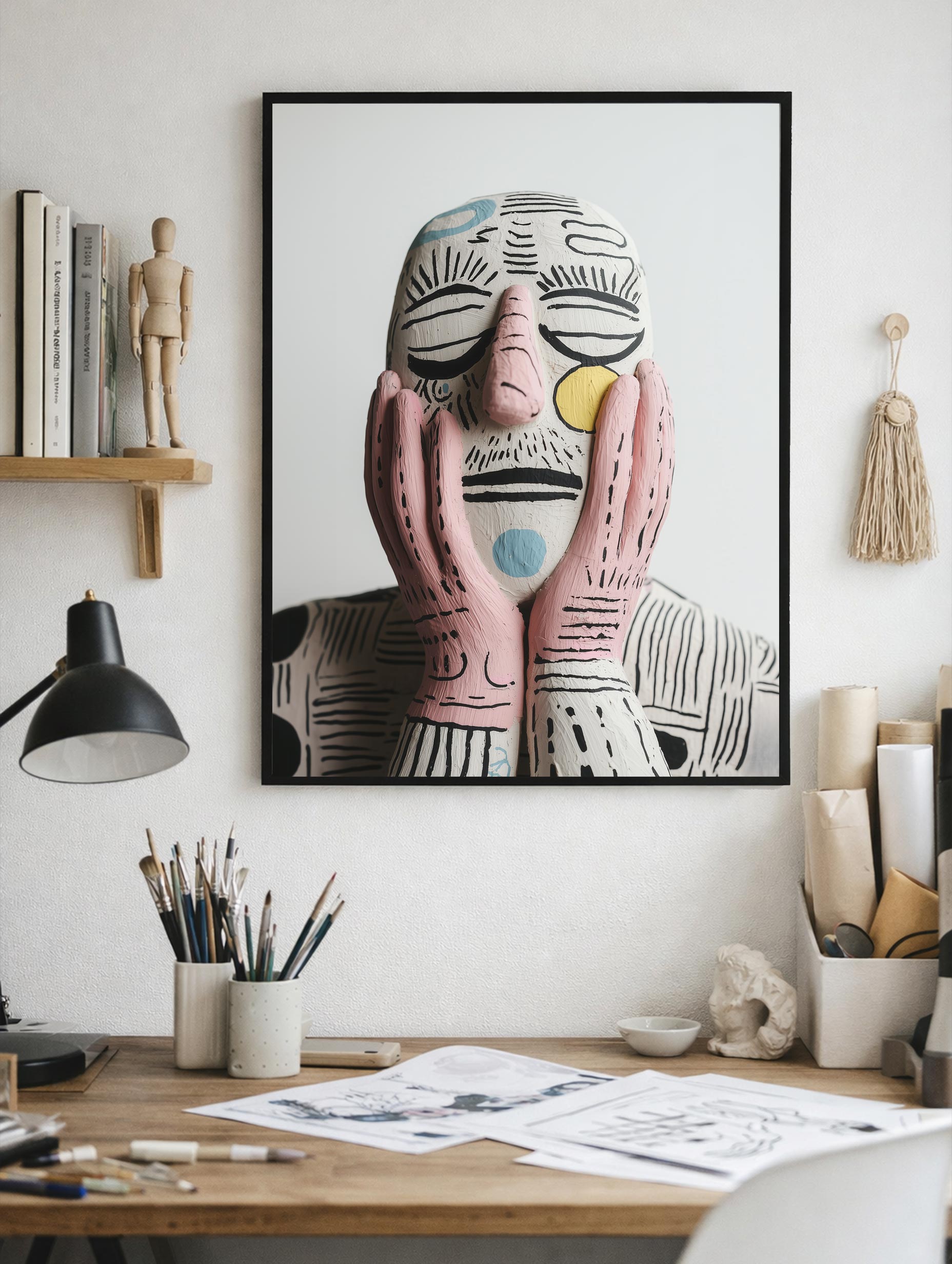 Sculpture of Park Pardon Art Print Mockup