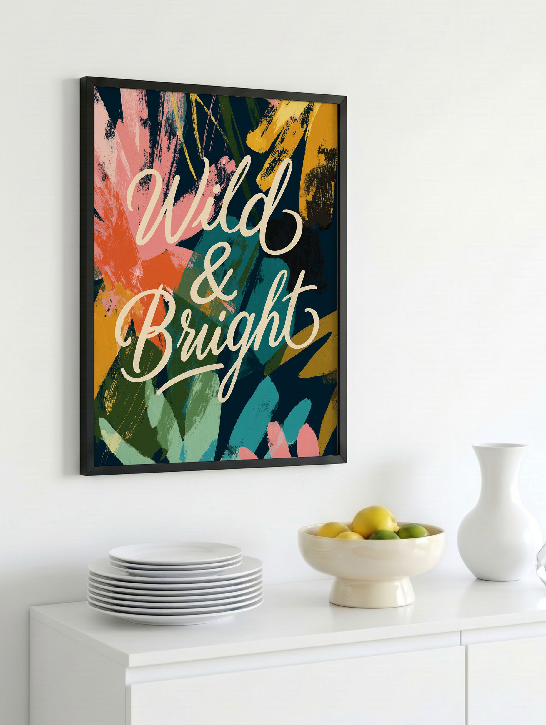 Wild & Bright Typography Poster Mockup