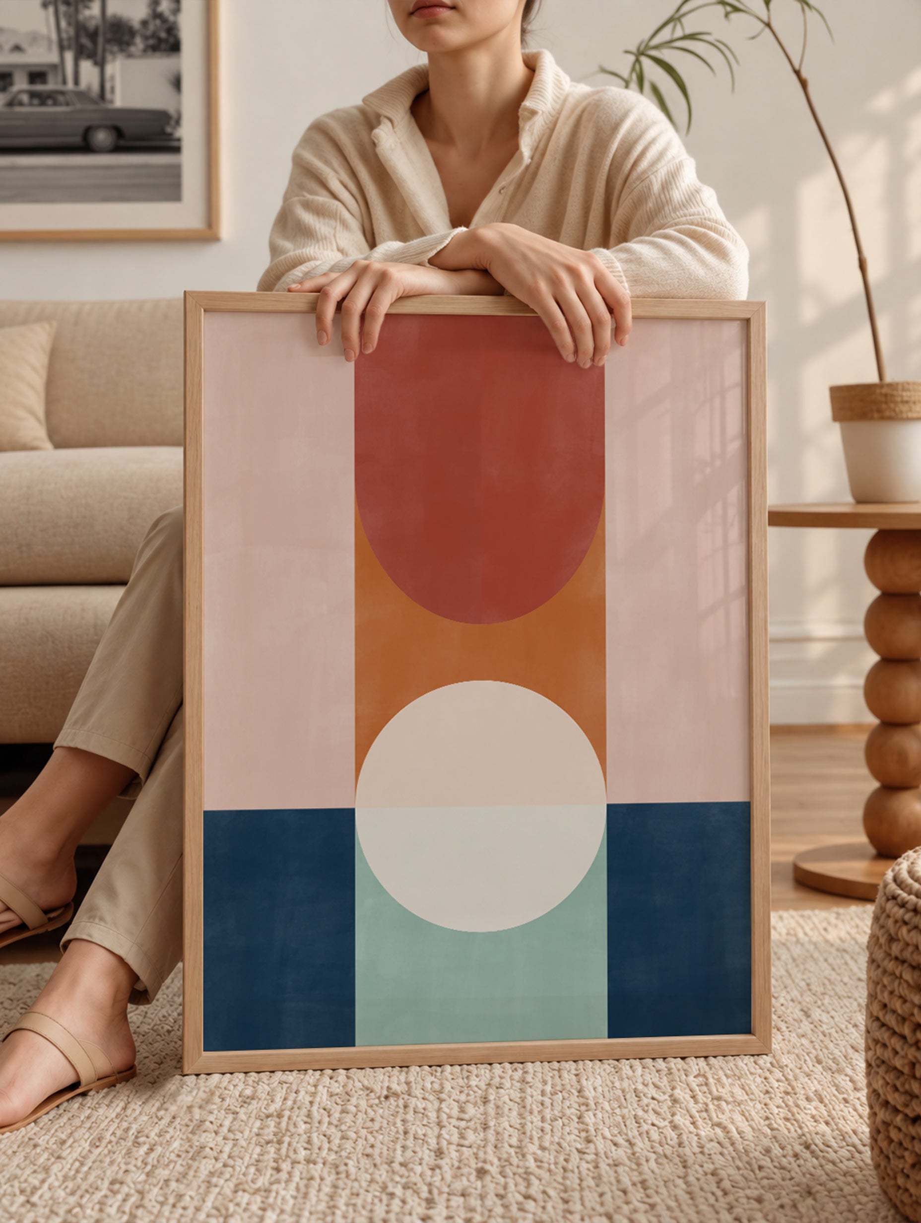 Elena Ristova - Abstract Design With Geometric Shapes Poster