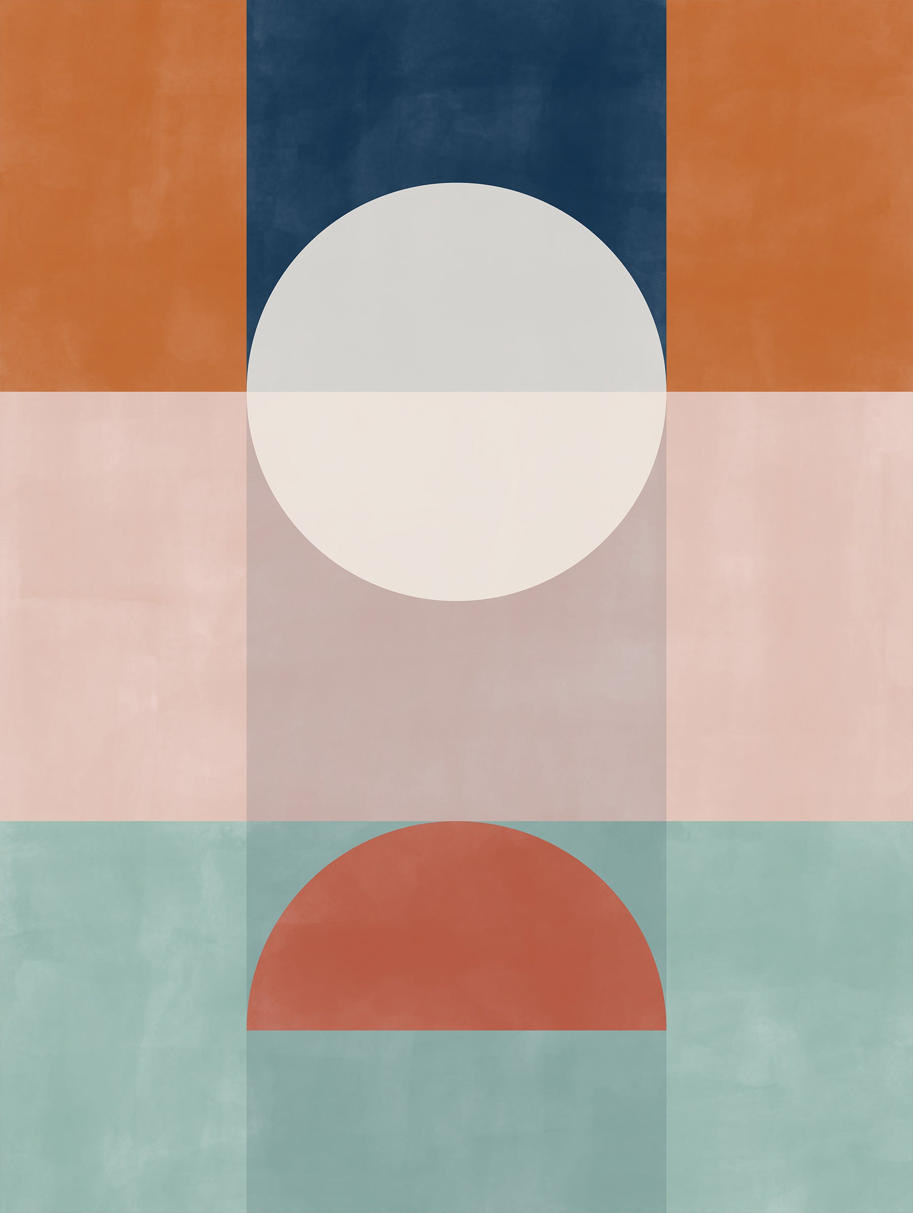 Elena Ristova - Abstract Geometric Artwork With Earthy Tones Poster