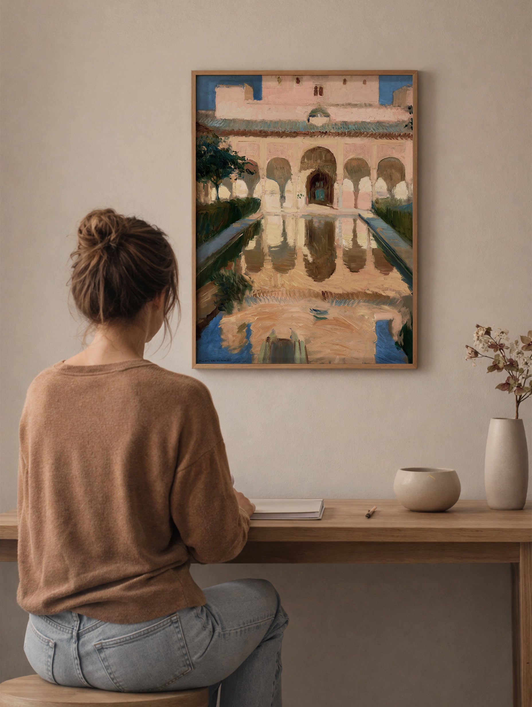 Hall of the Ambassadors, Alhambra, Granada – Joaquín Sorolla Art Print Mockup