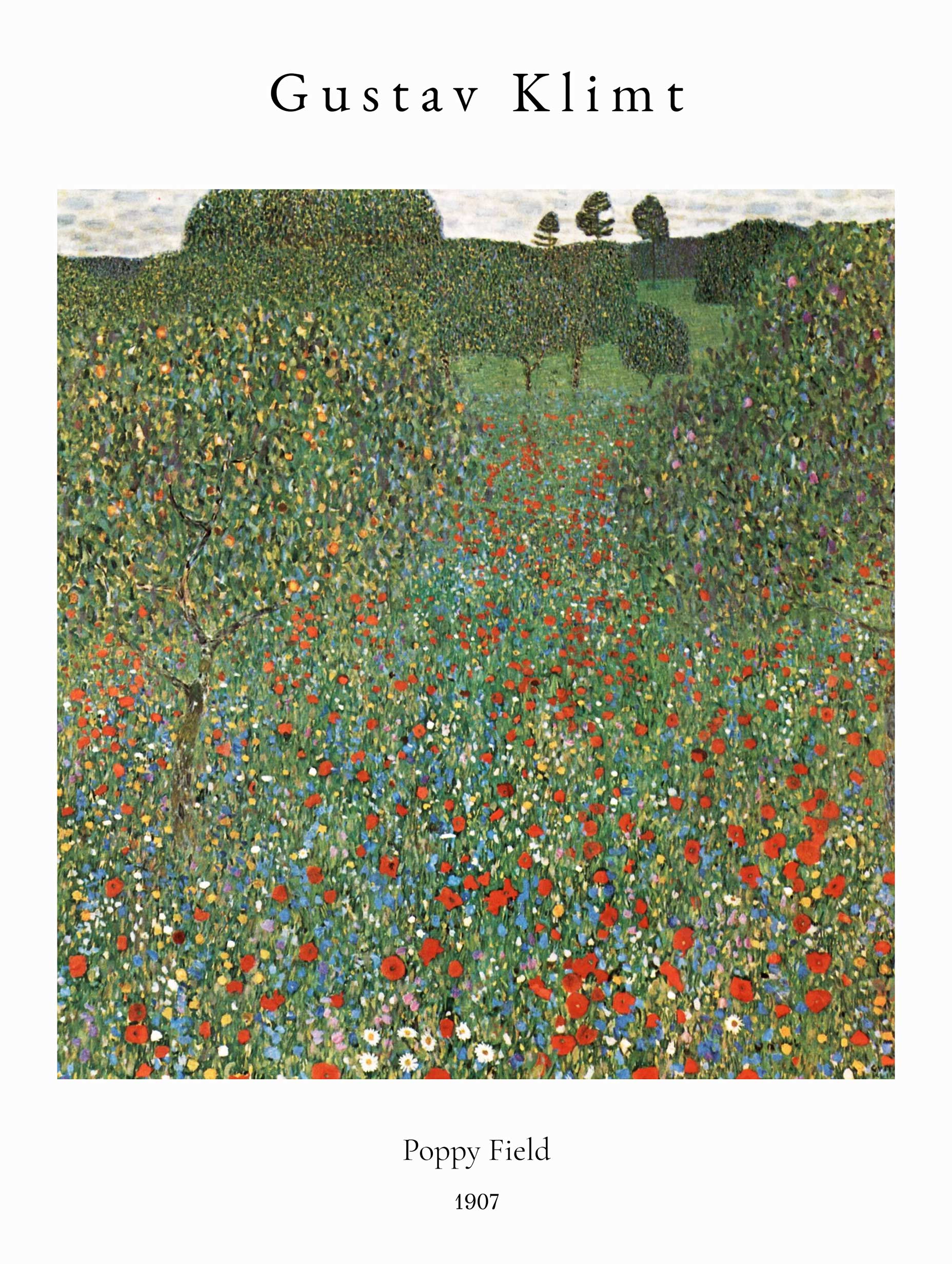 Poppy Field (Mohnfeld) - Gustav Klimt Art Print