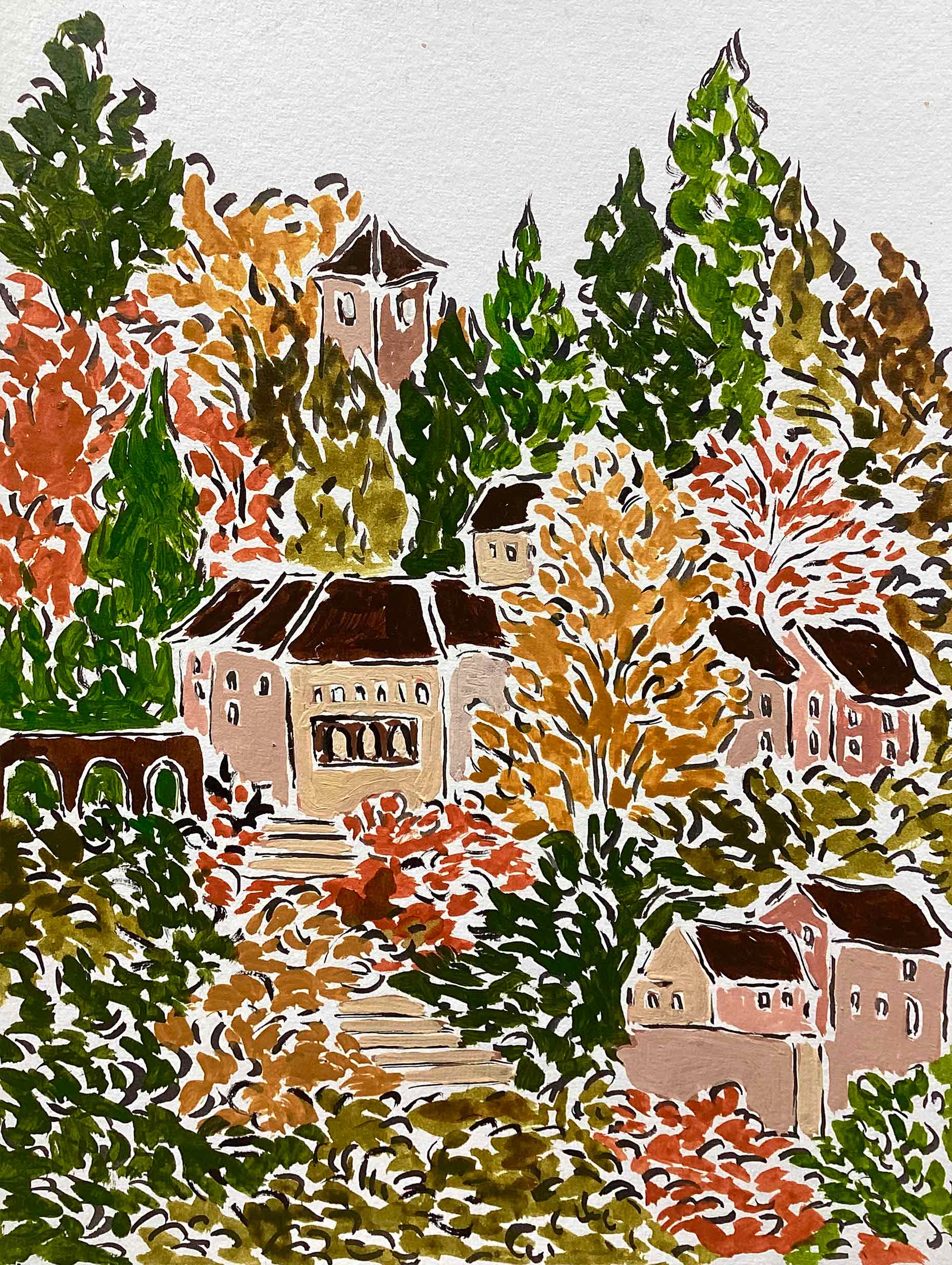 Rushati Chowdhury - Village In Autumn Poster