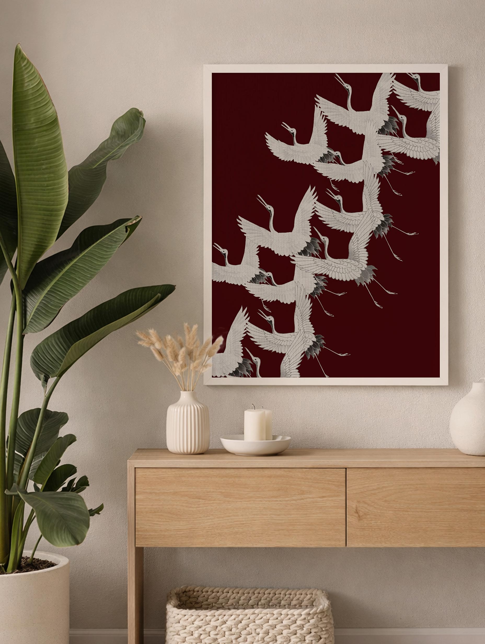Furisode with a Myriad of Flying Cranes