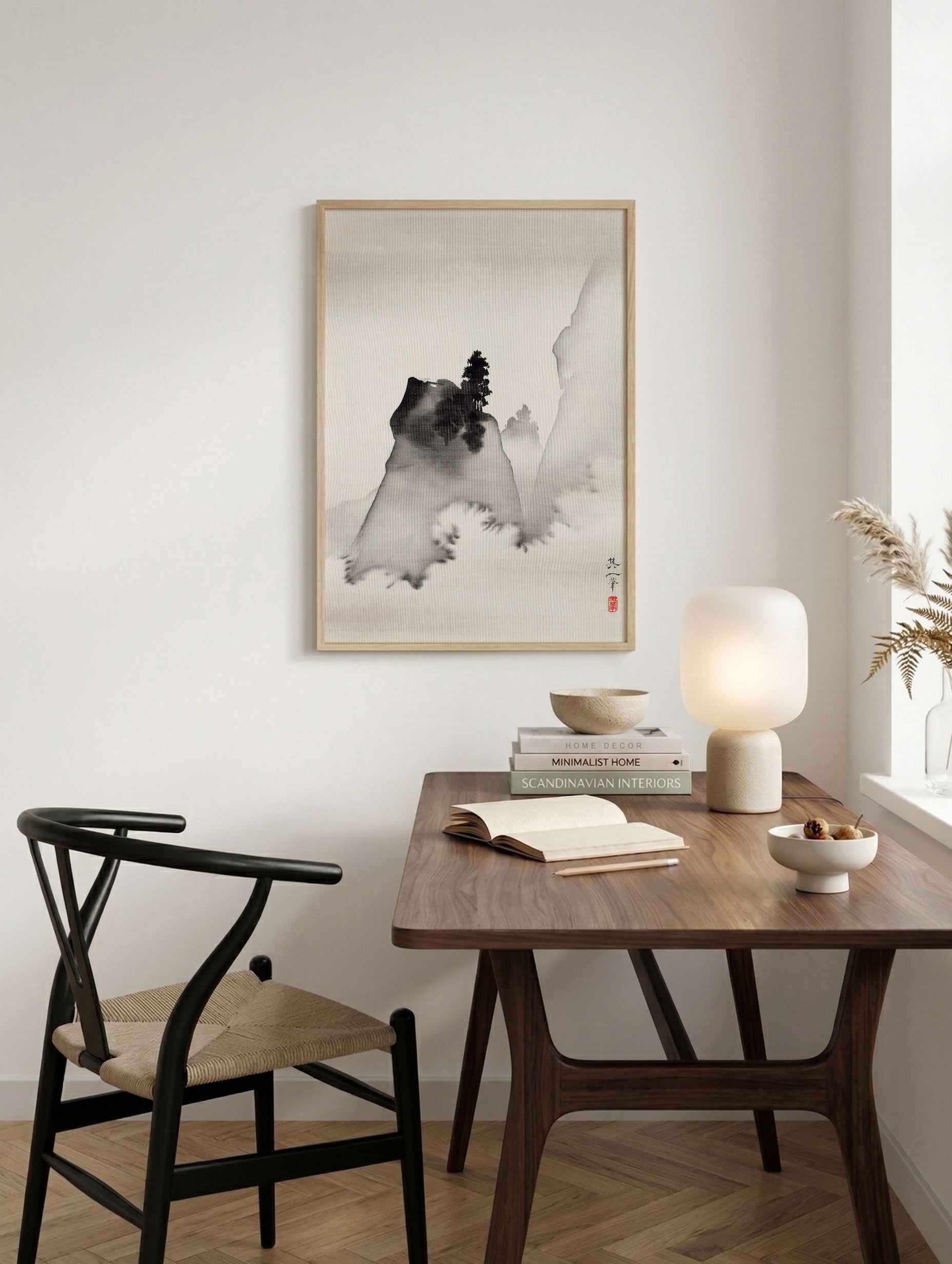 Mountains – Suzuki Kiitsu Art Print Mockup