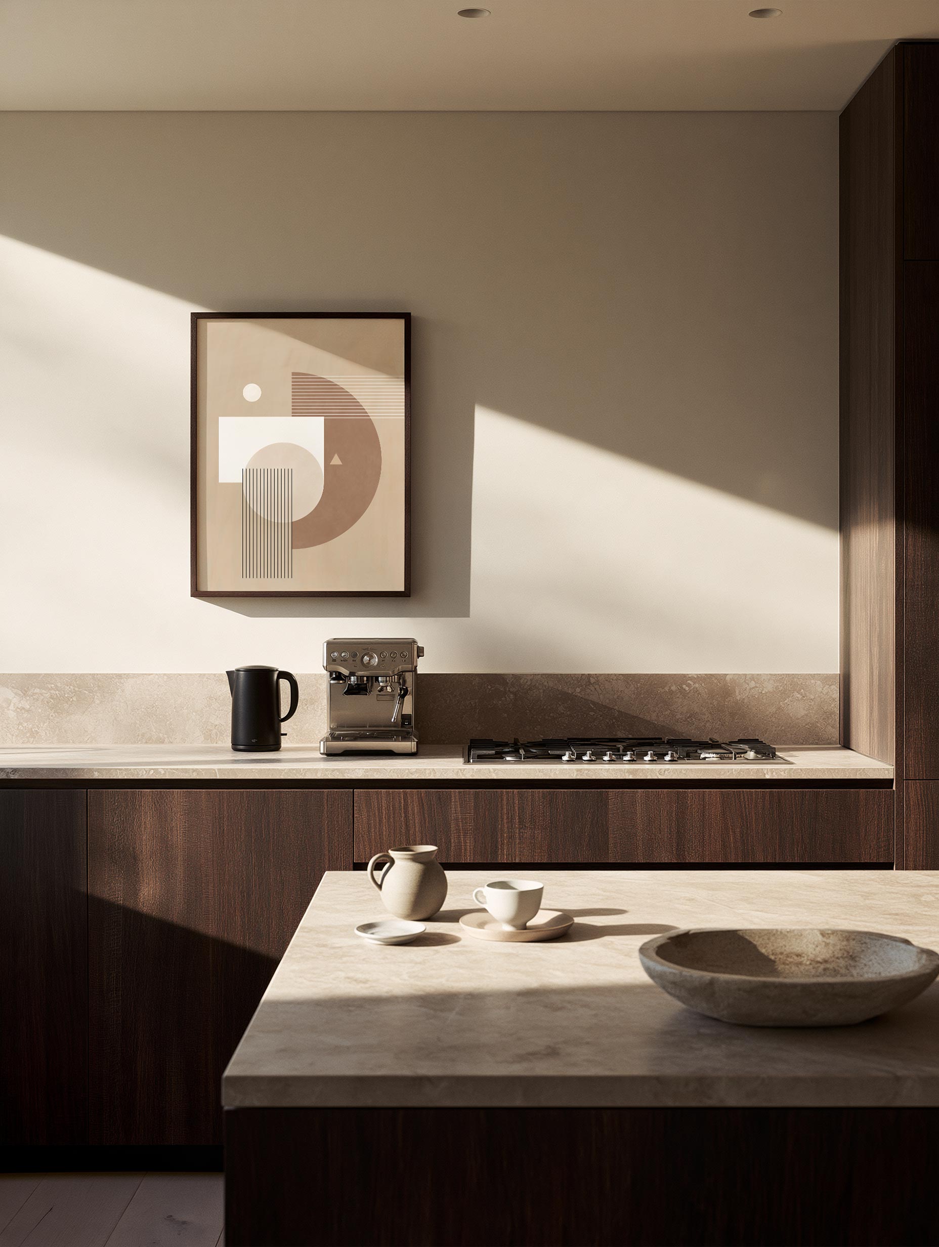 Elena Ristova - Neutral Semicircles Poster