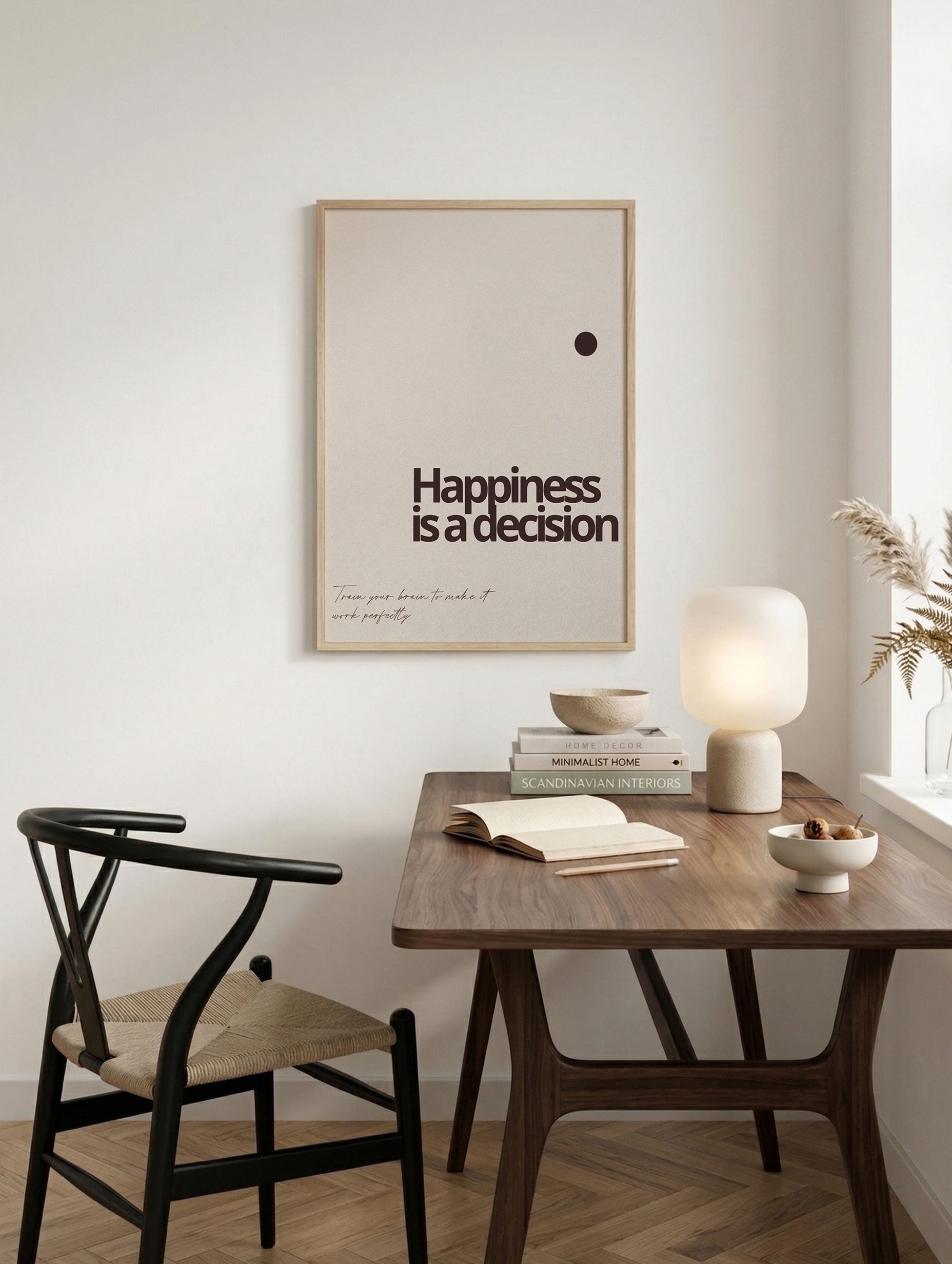 Happiness Is a Decision Poster Mockup