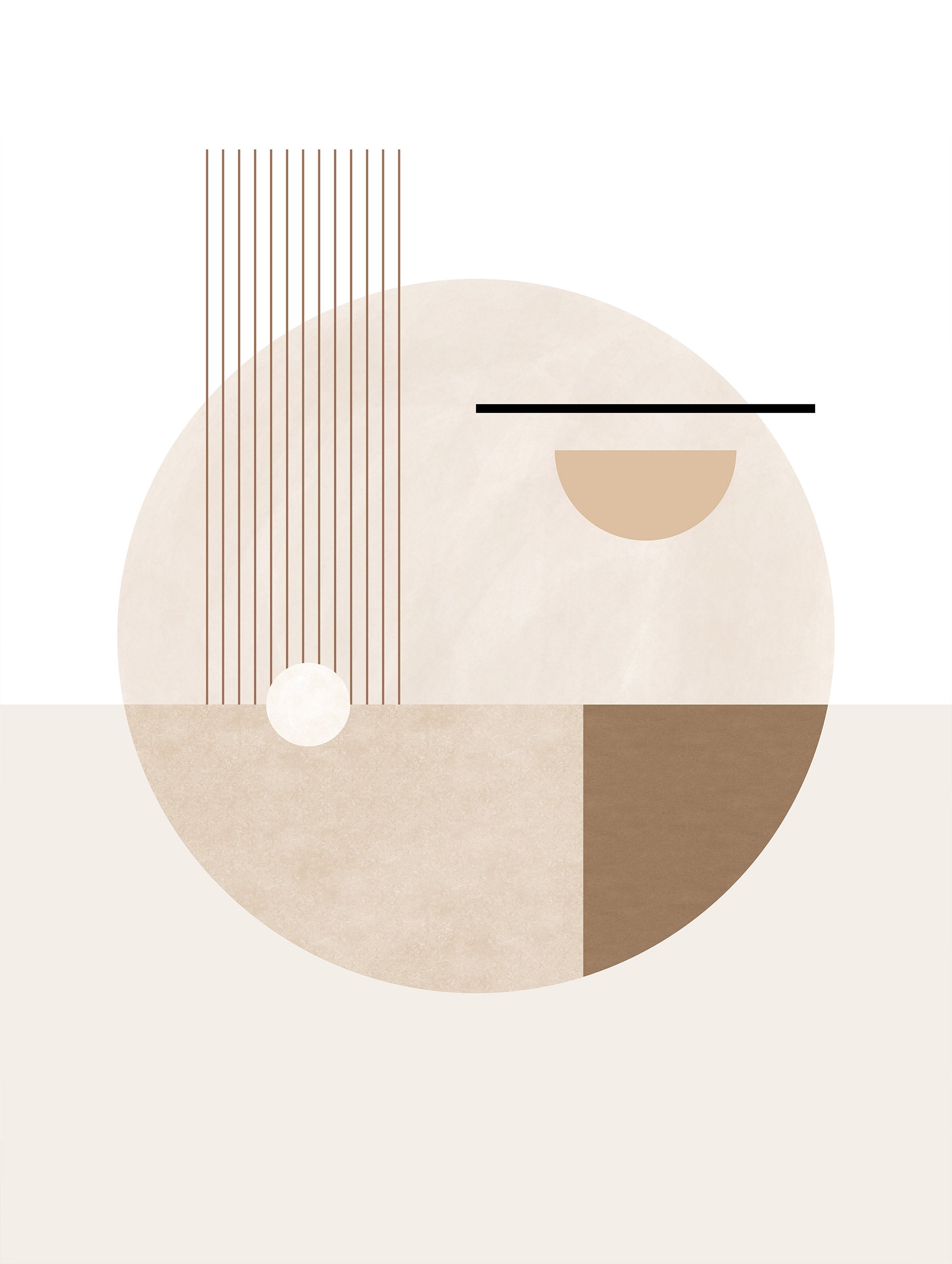 Elena Ristova - Neutral Semicircles Poster No. 2