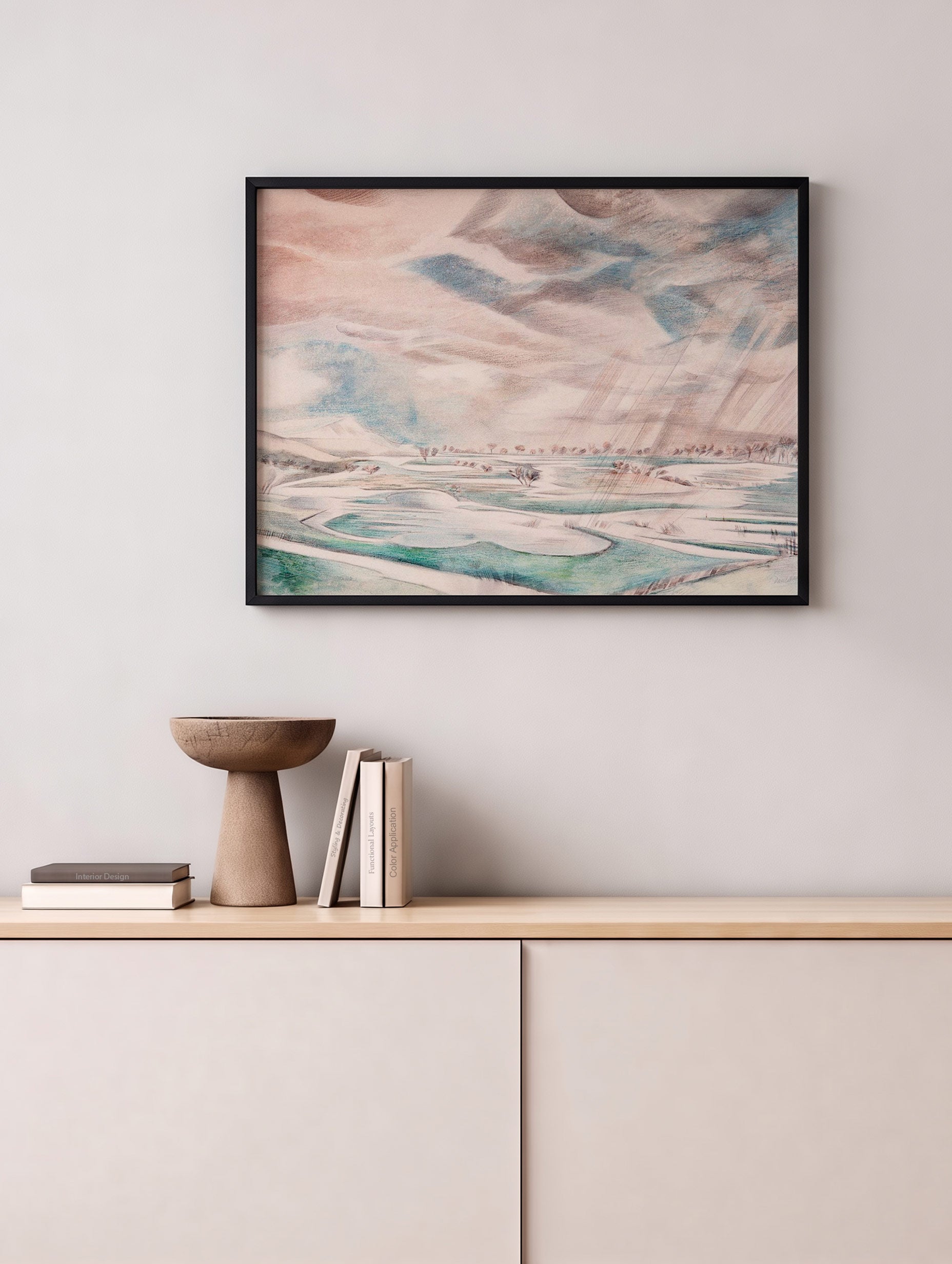 A Rainy Day Paul Nash Art Print Mockup