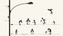 Jazzberry Blue - Penguins-on-a-Wire Poster