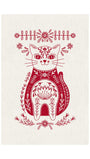 Alexendra Weise - Red Folk Cat Poster