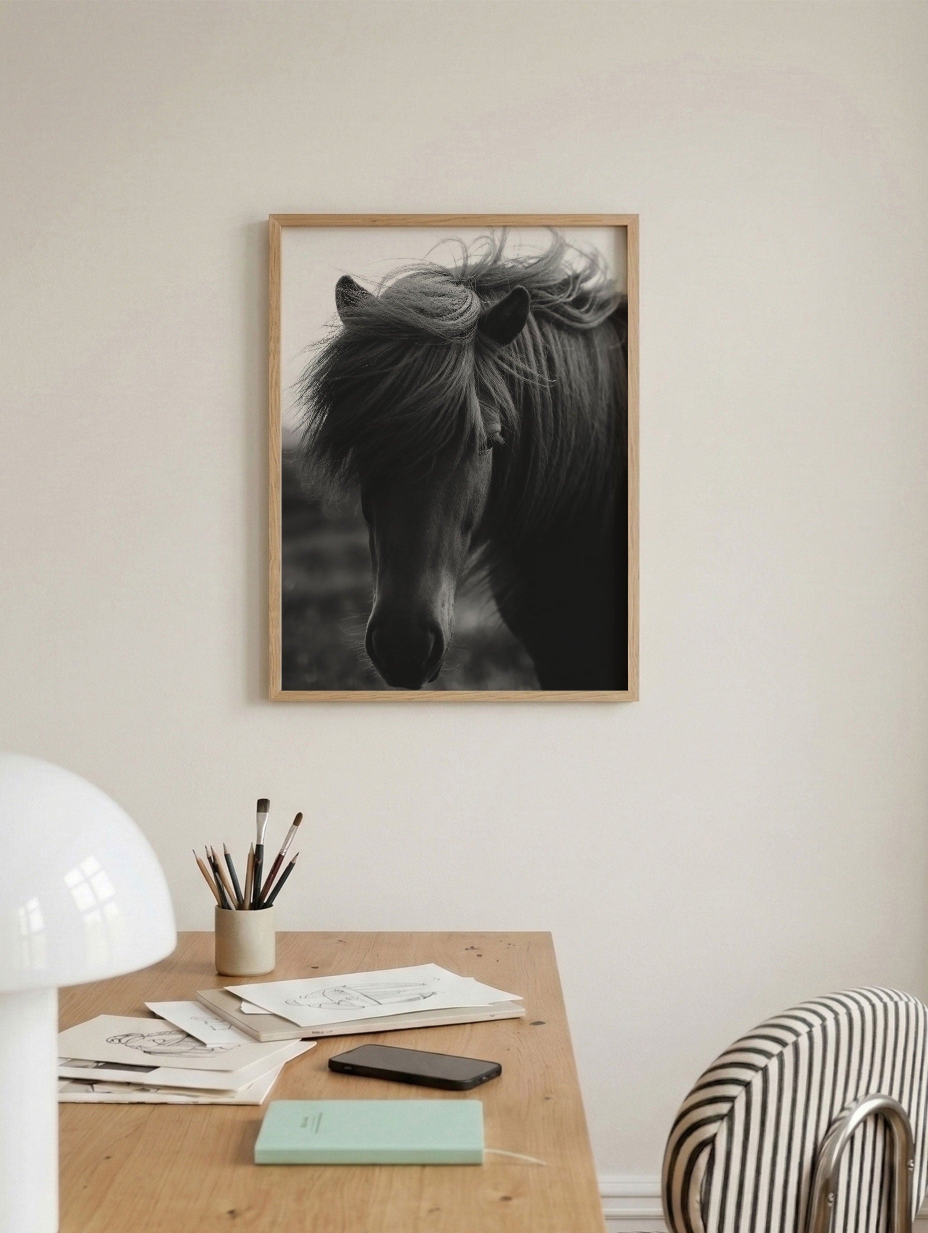 Wild Icelandic Horse Poster Mockup