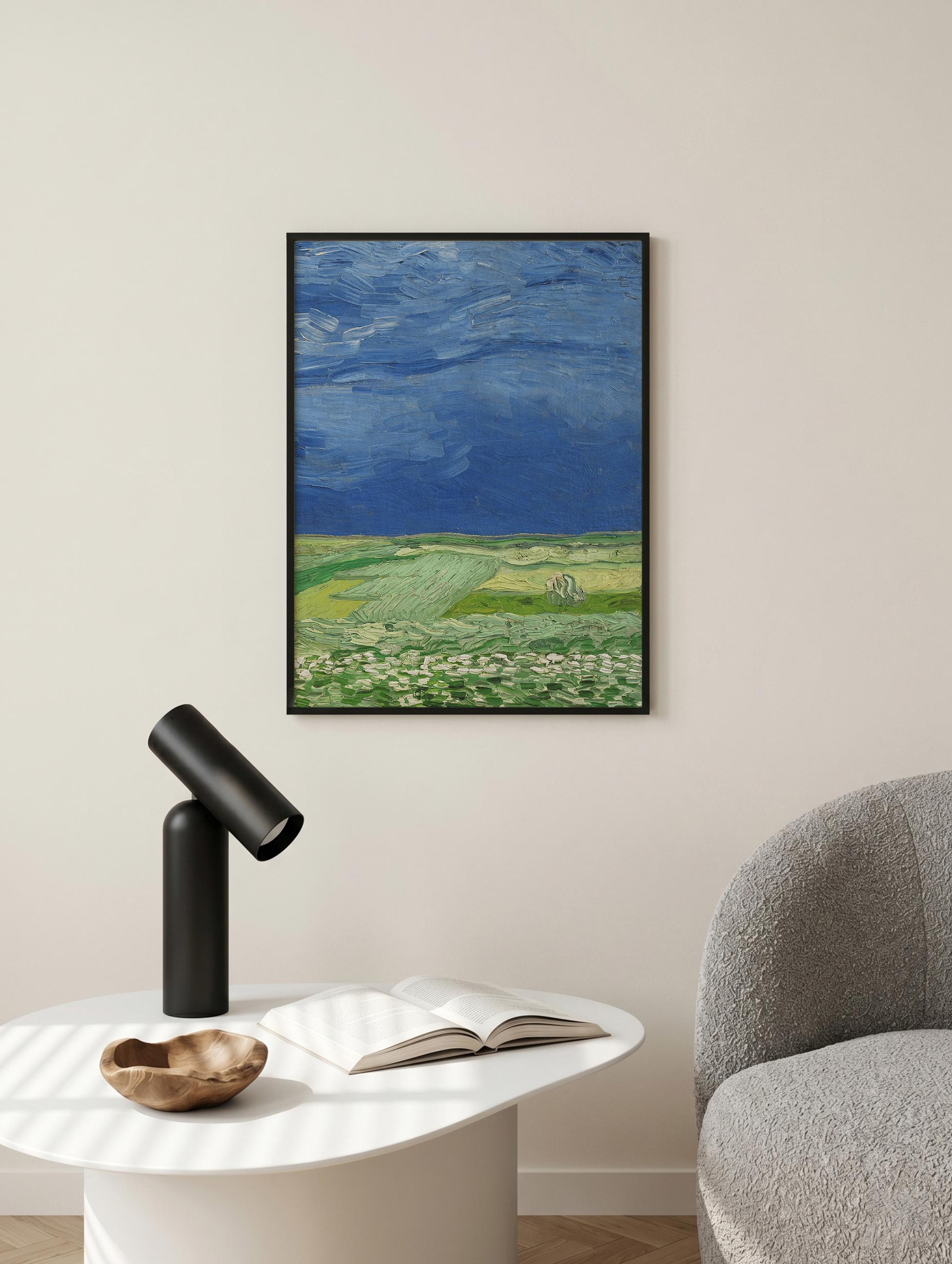 Kornåker under tordenskyer – Van Gogh