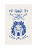 Alexendra Weise - Blue Folk Cat Poster