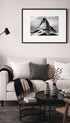 Matterhorn Mountain Black and White Poster Mockup