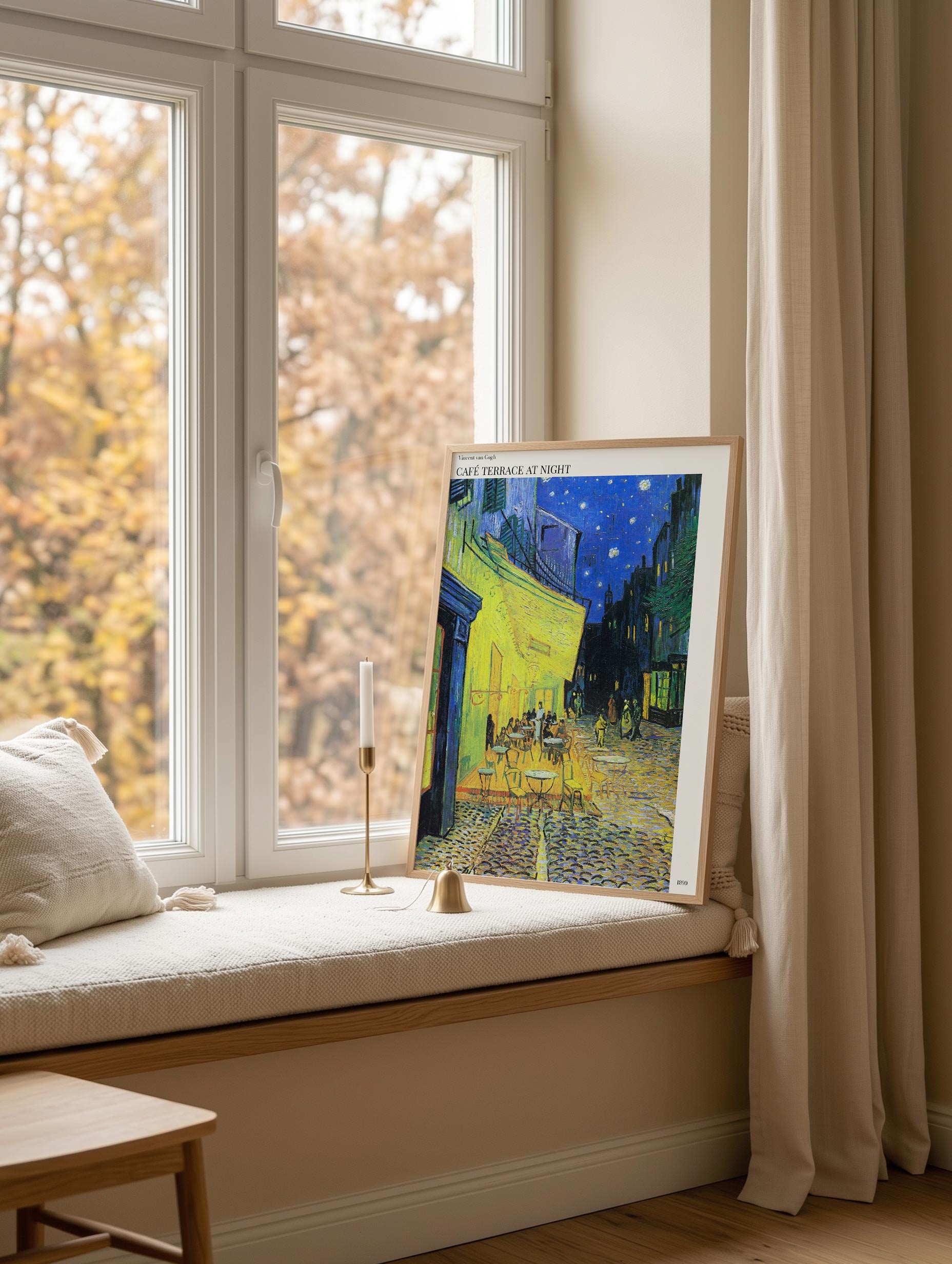 Café Terrace at Night-Van Gogh Art Print No 2 Mockup