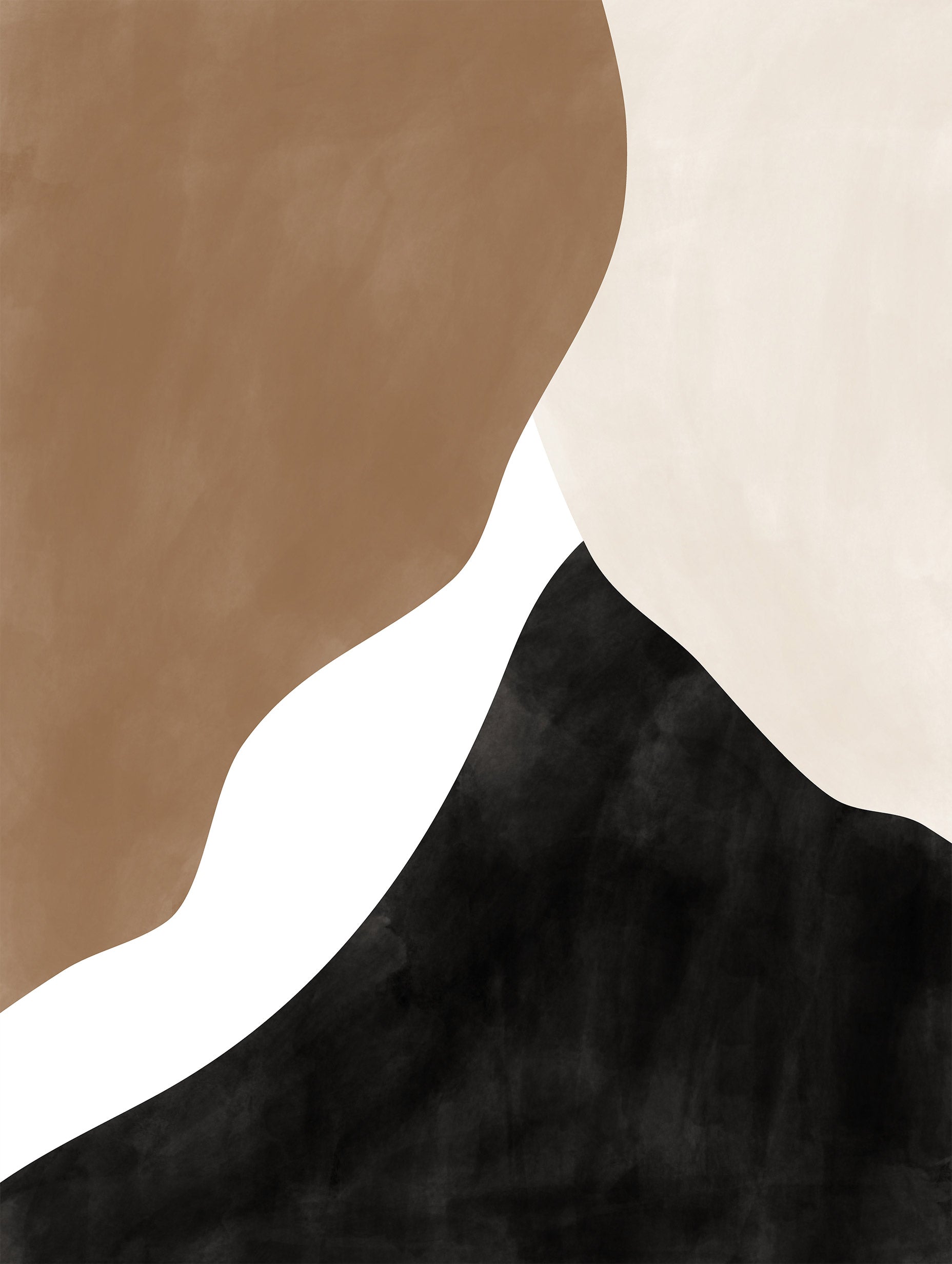 Elena Ristova - Abstract Beige and Brown Art Poster No. 1
