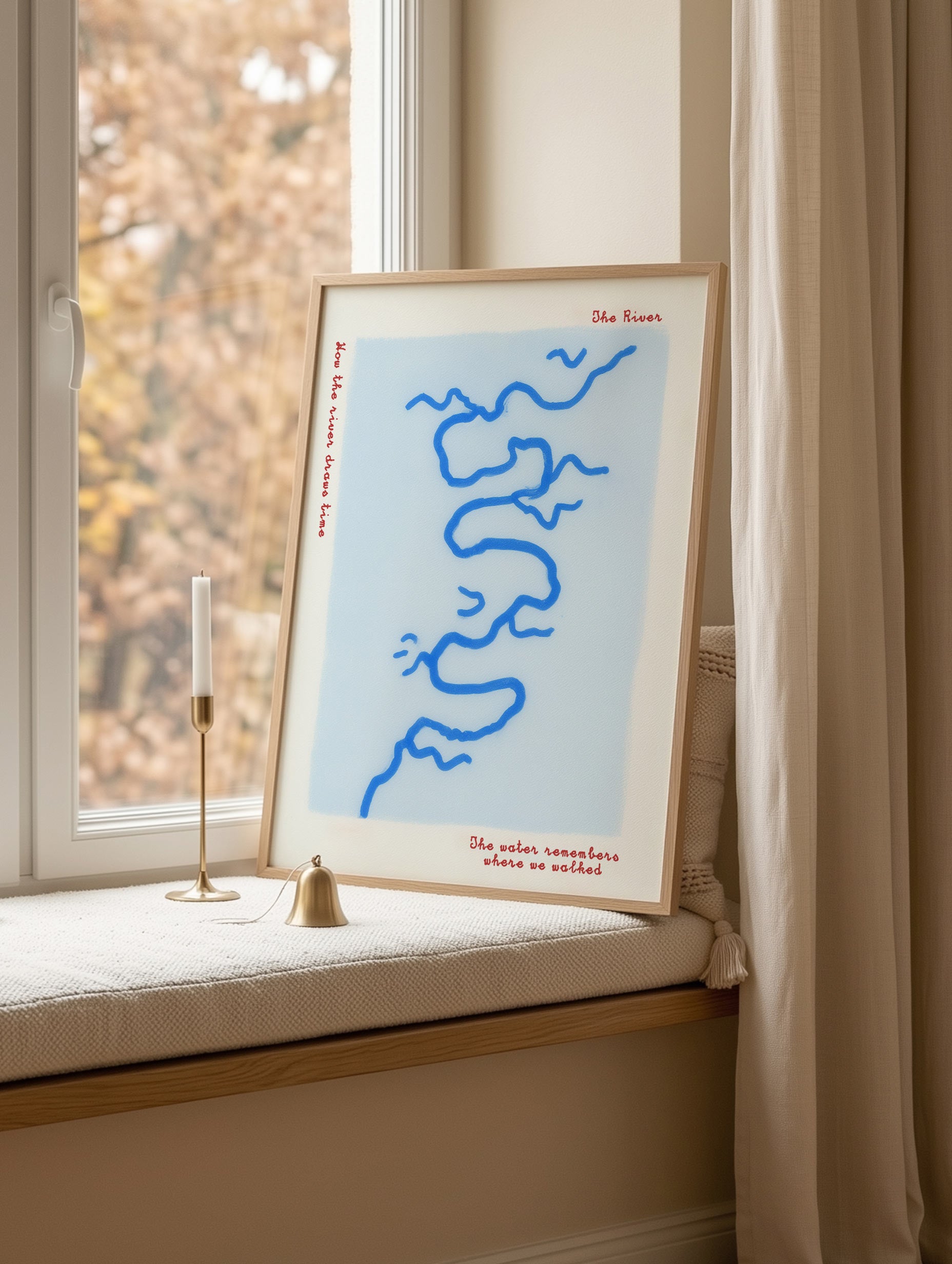The River Draws Time Poster Mockup