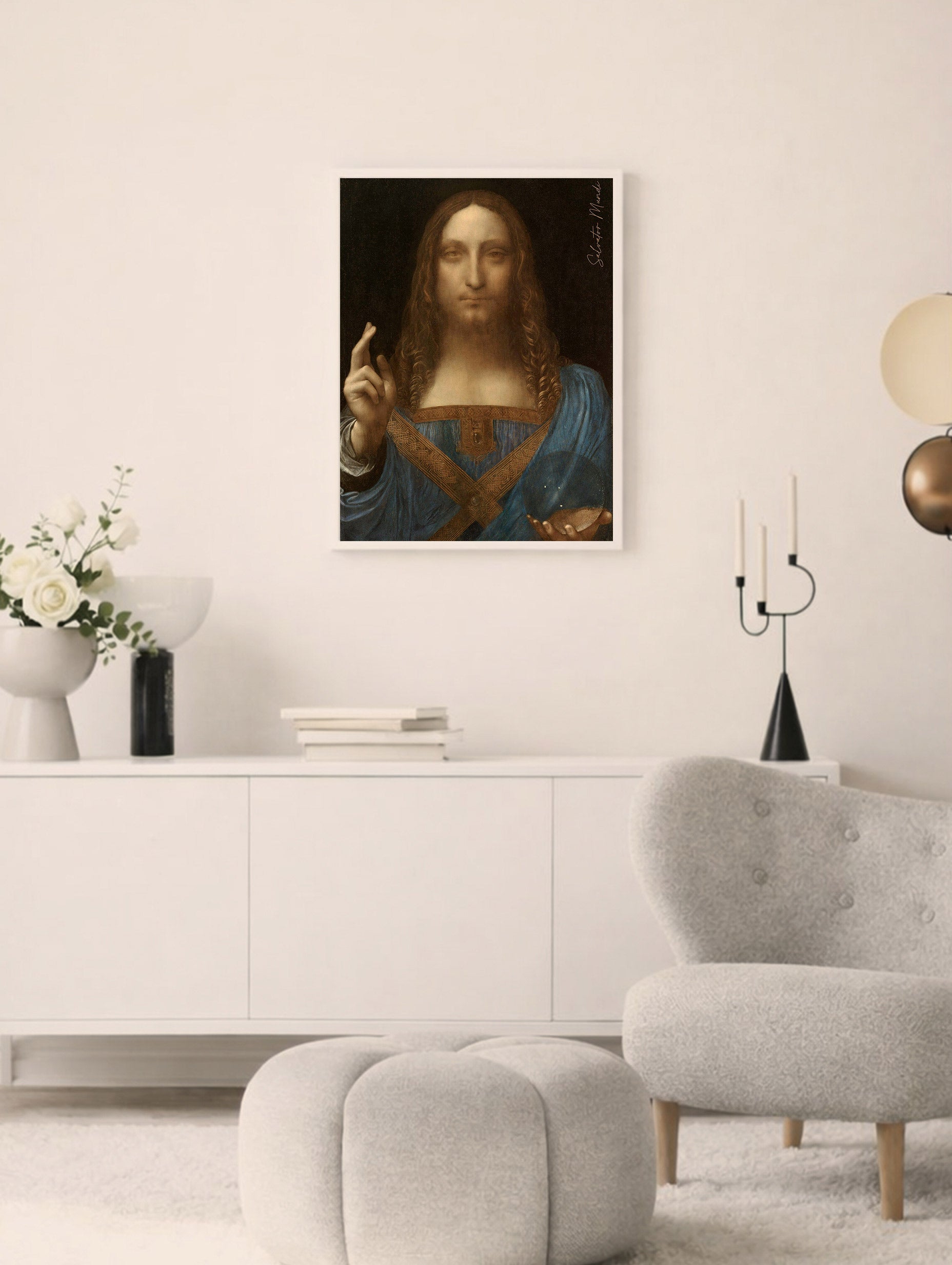 Saviour of the World - Leonardo Da Vinci Art Print Mockup