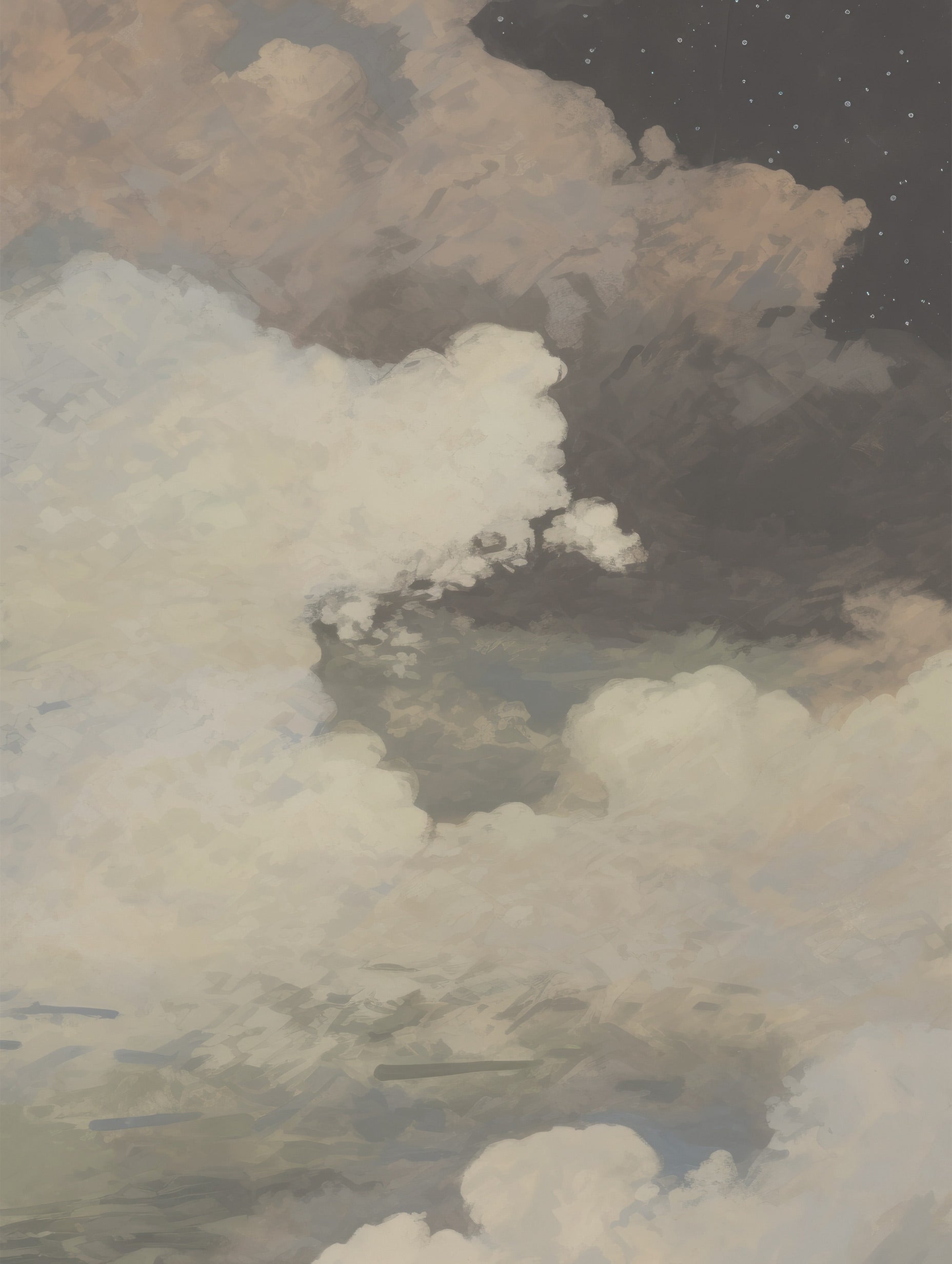 Cloudy Sky Abstract Art Print