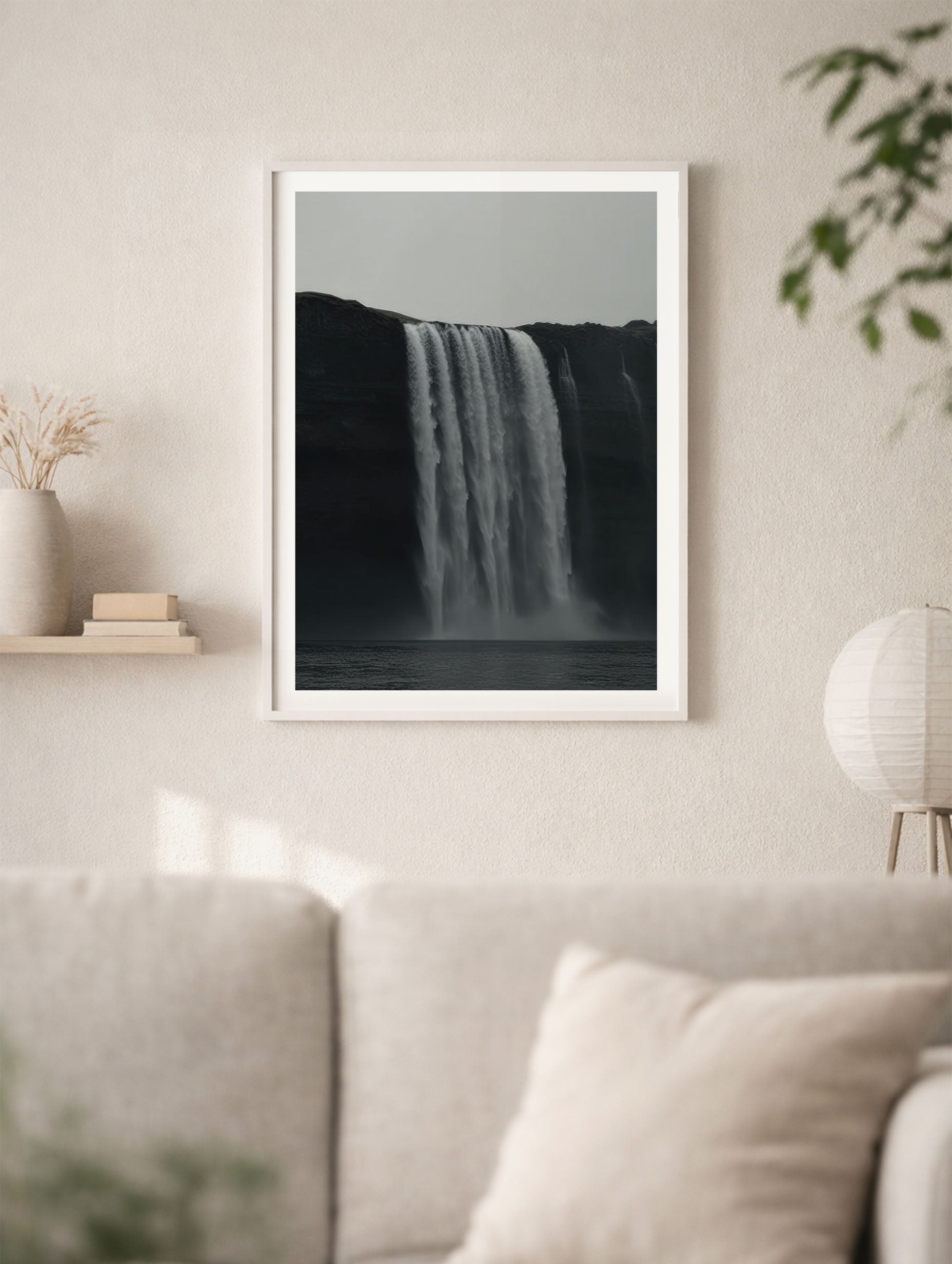 Skógafoss Waterfall Wall Art Mockup