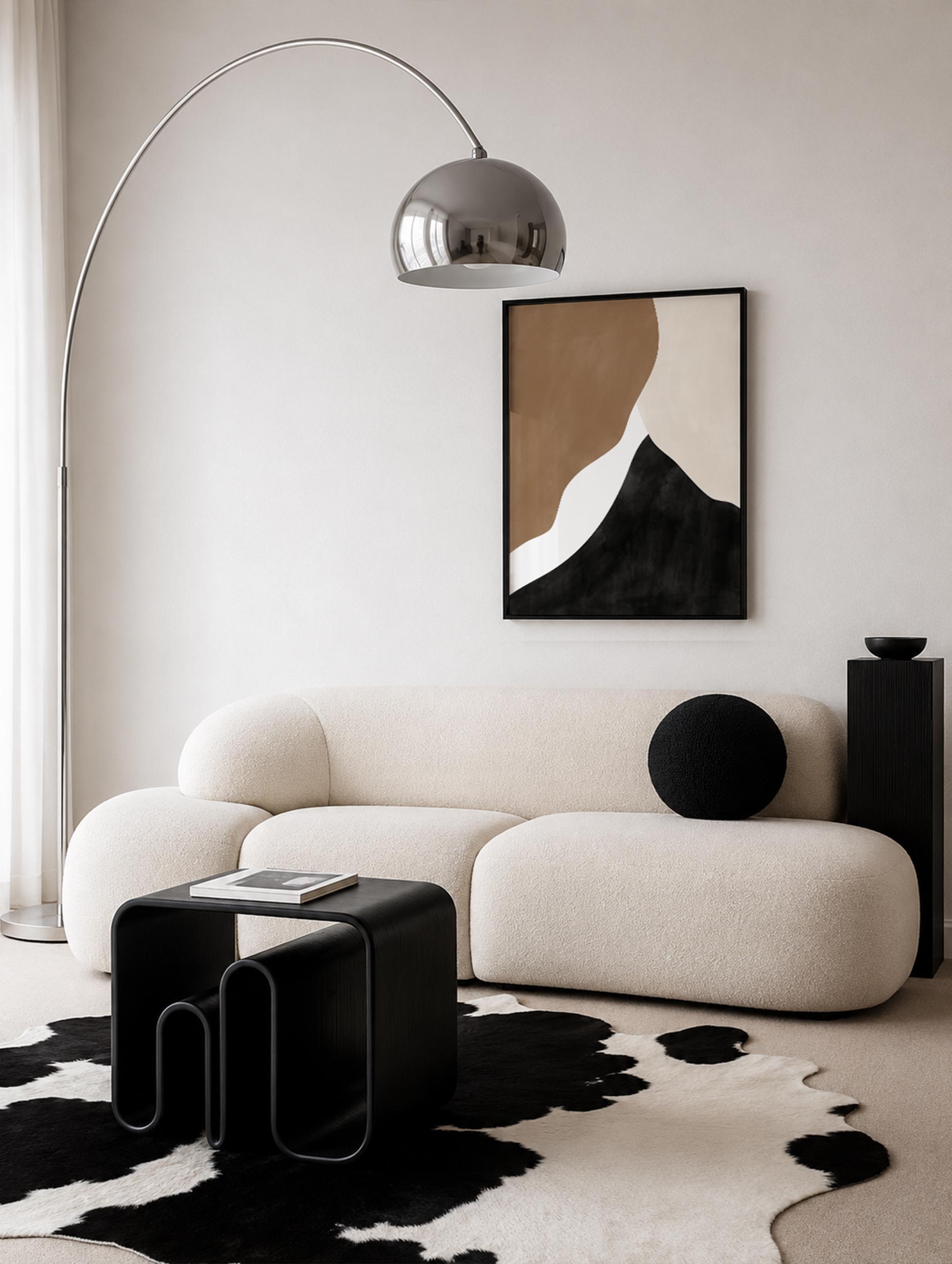 Elena Ristova - Abstract Beige and Brown Art Poster No. 1