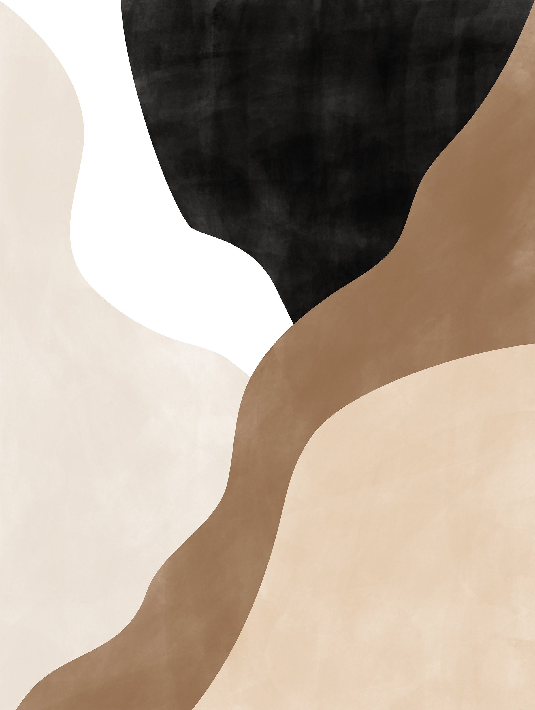 Elena Ristova - Abstract Beige and Brown Poster No. 2