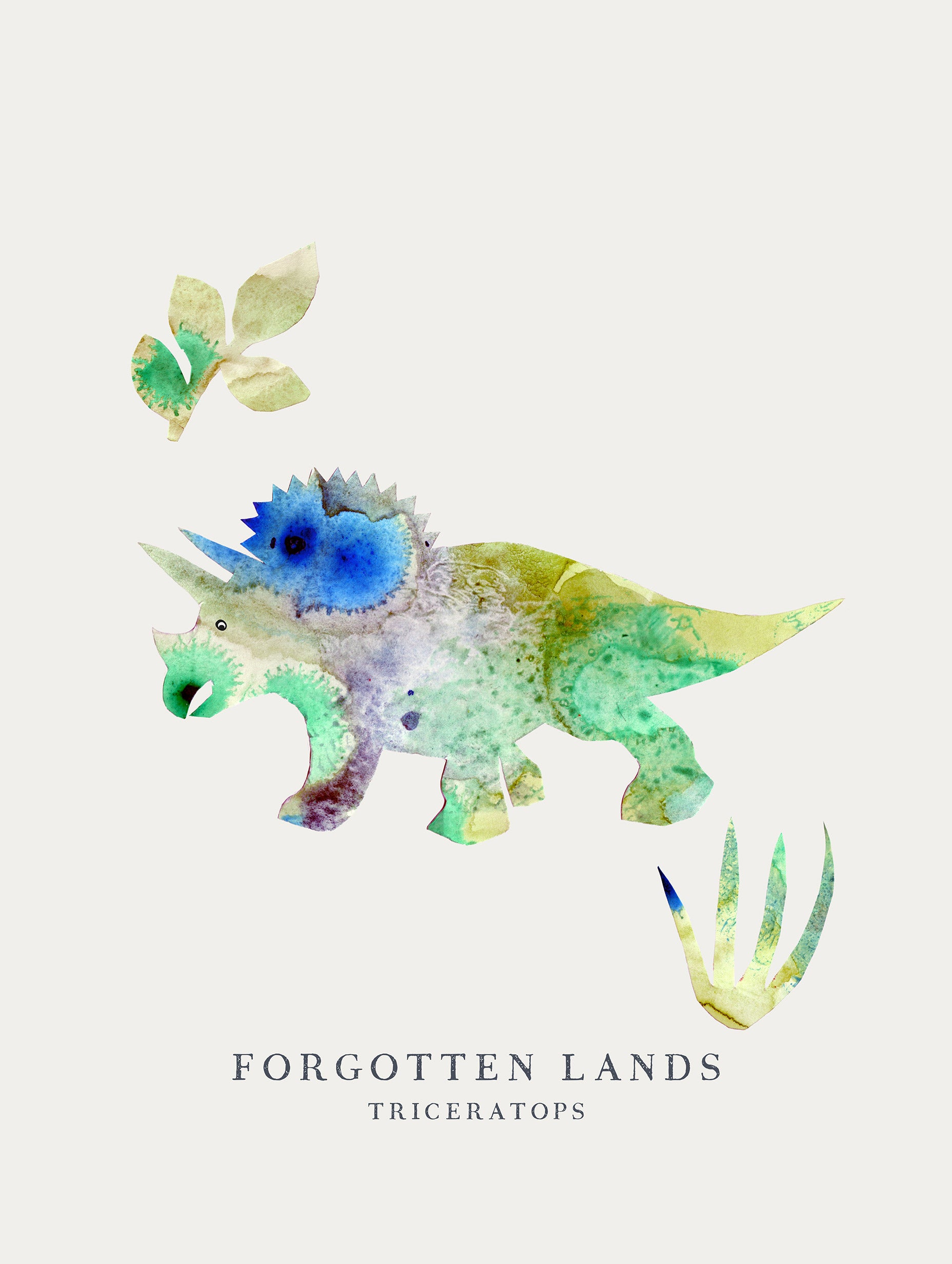 Alexendra Weise - Forgotten Lands Triceratops Poster