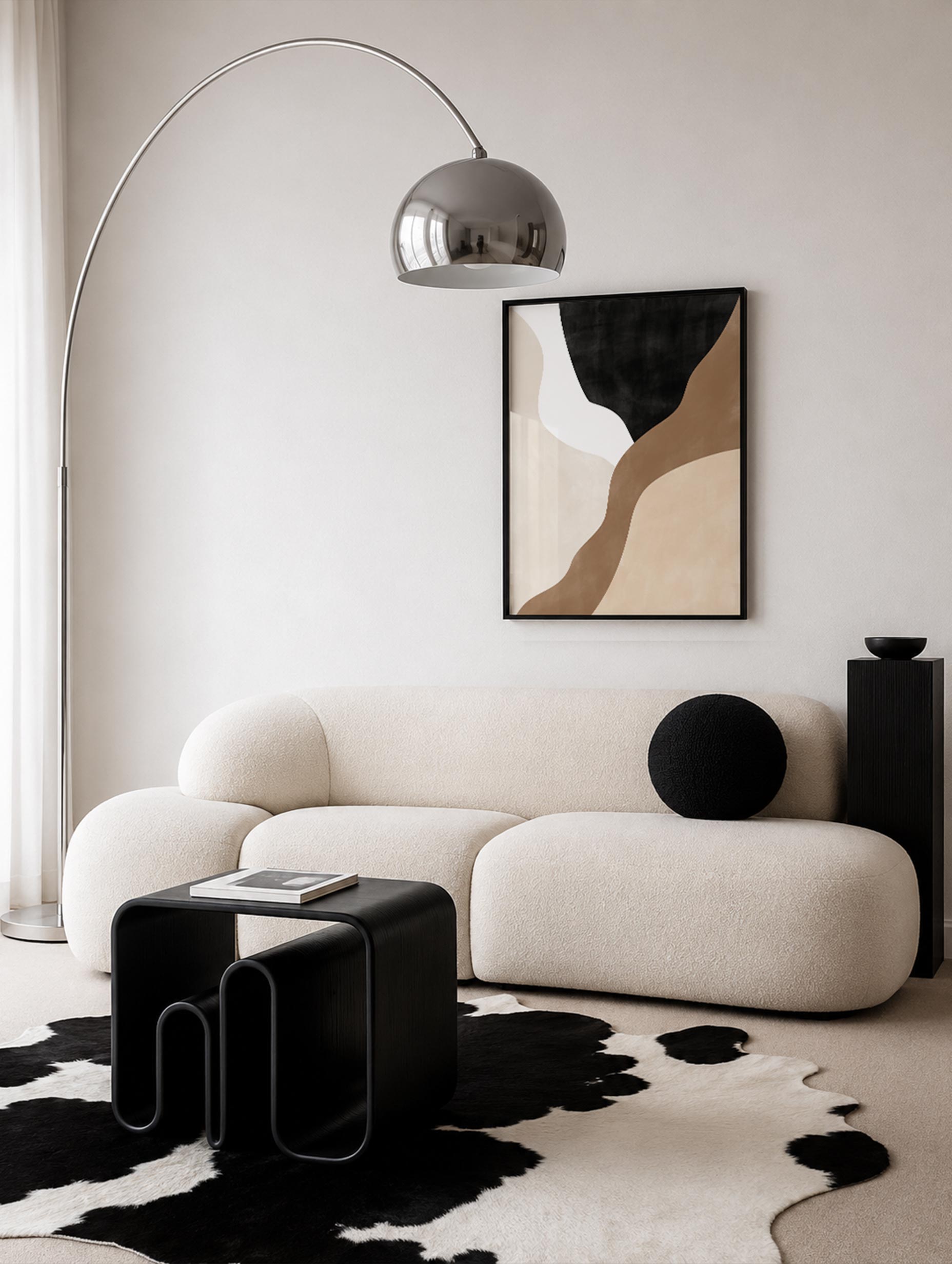 Elena Ristova - Abstract Beige and Brown Poster No. 2